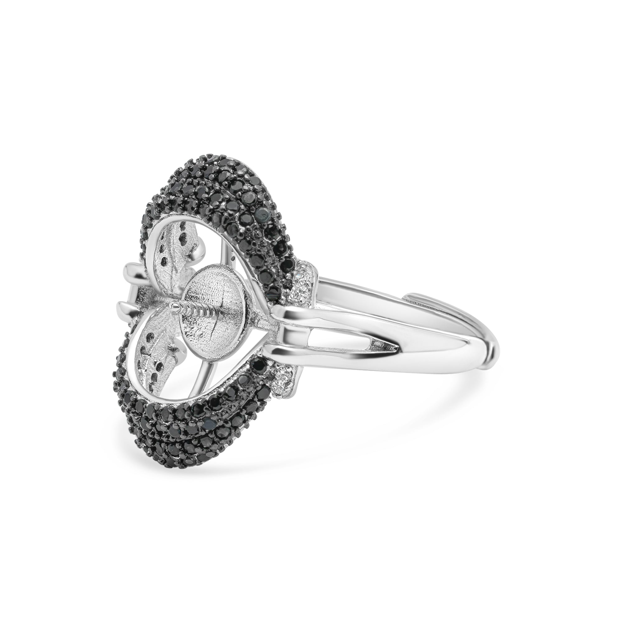 Adjustable Ring 925 Silver for pearl SC177