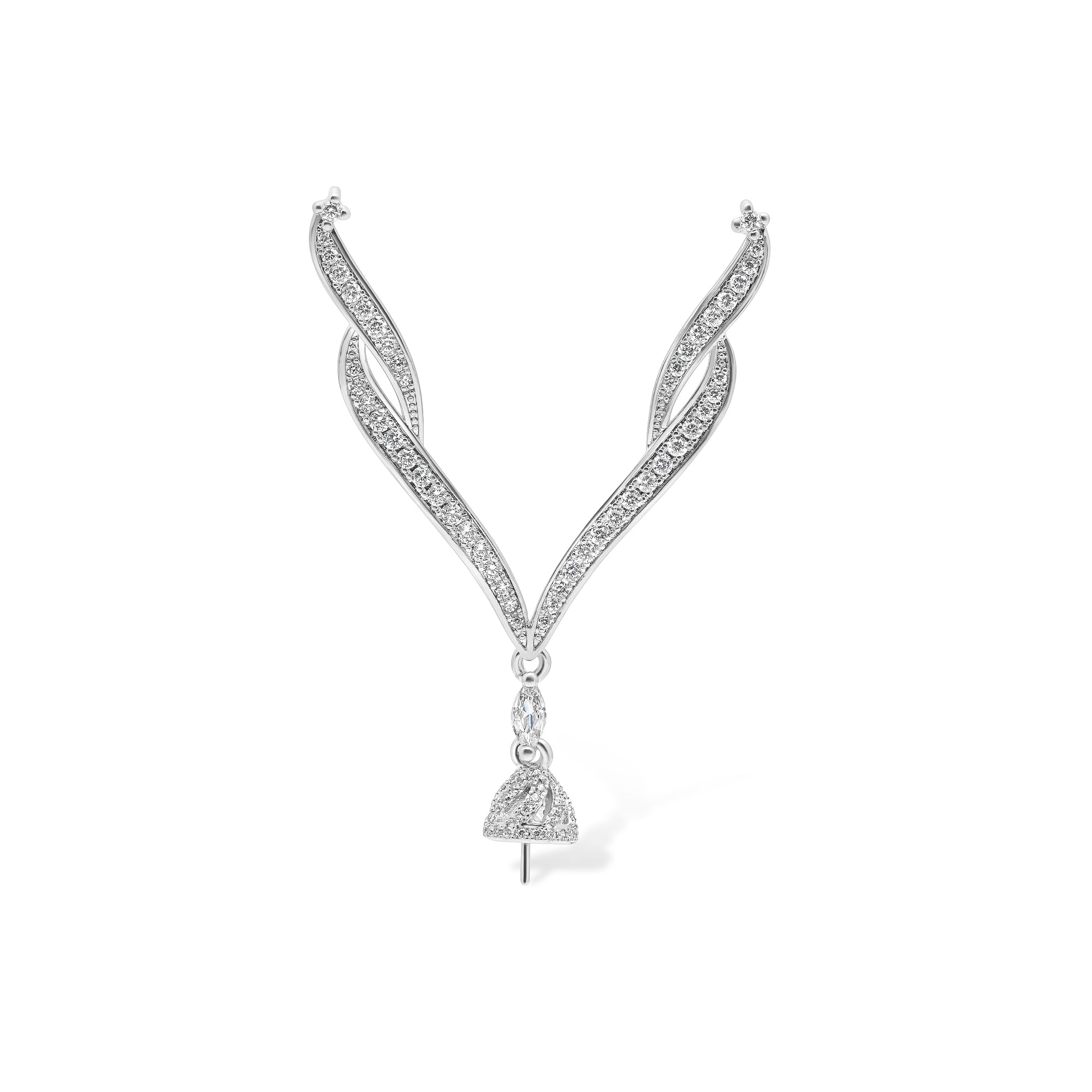 Pendant Clasps 925 Silver for pearl SC184