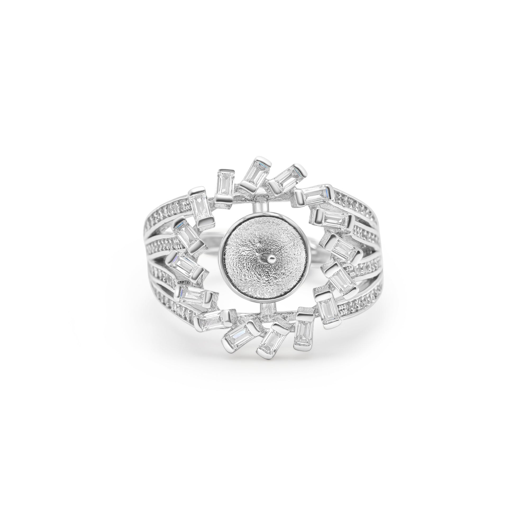 Adjustable Ring 925 Silver for pearl SC204