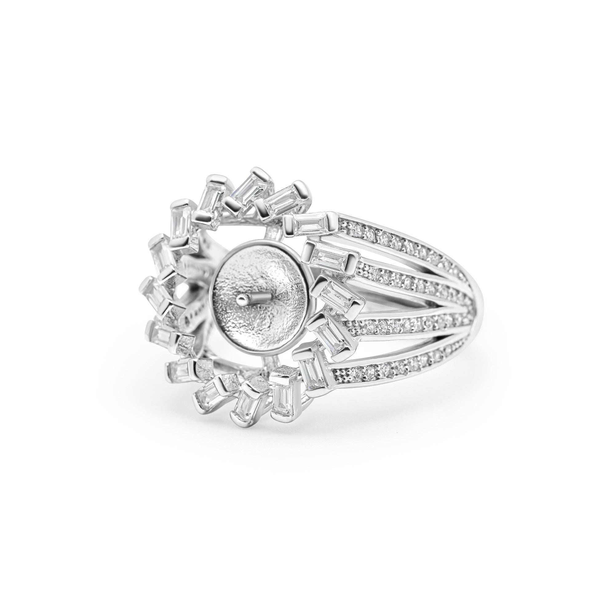 Adjustable Ring 925 Silver for pearl SC204
