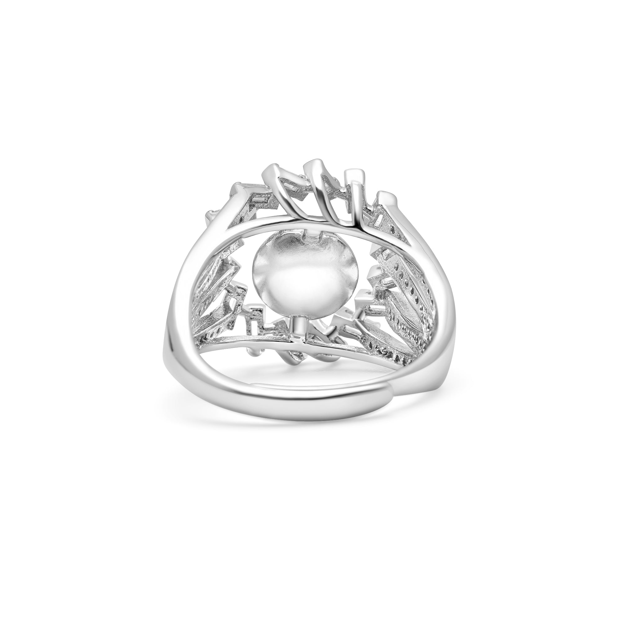 Adjustable Ring 925 Silver for pearl SC204