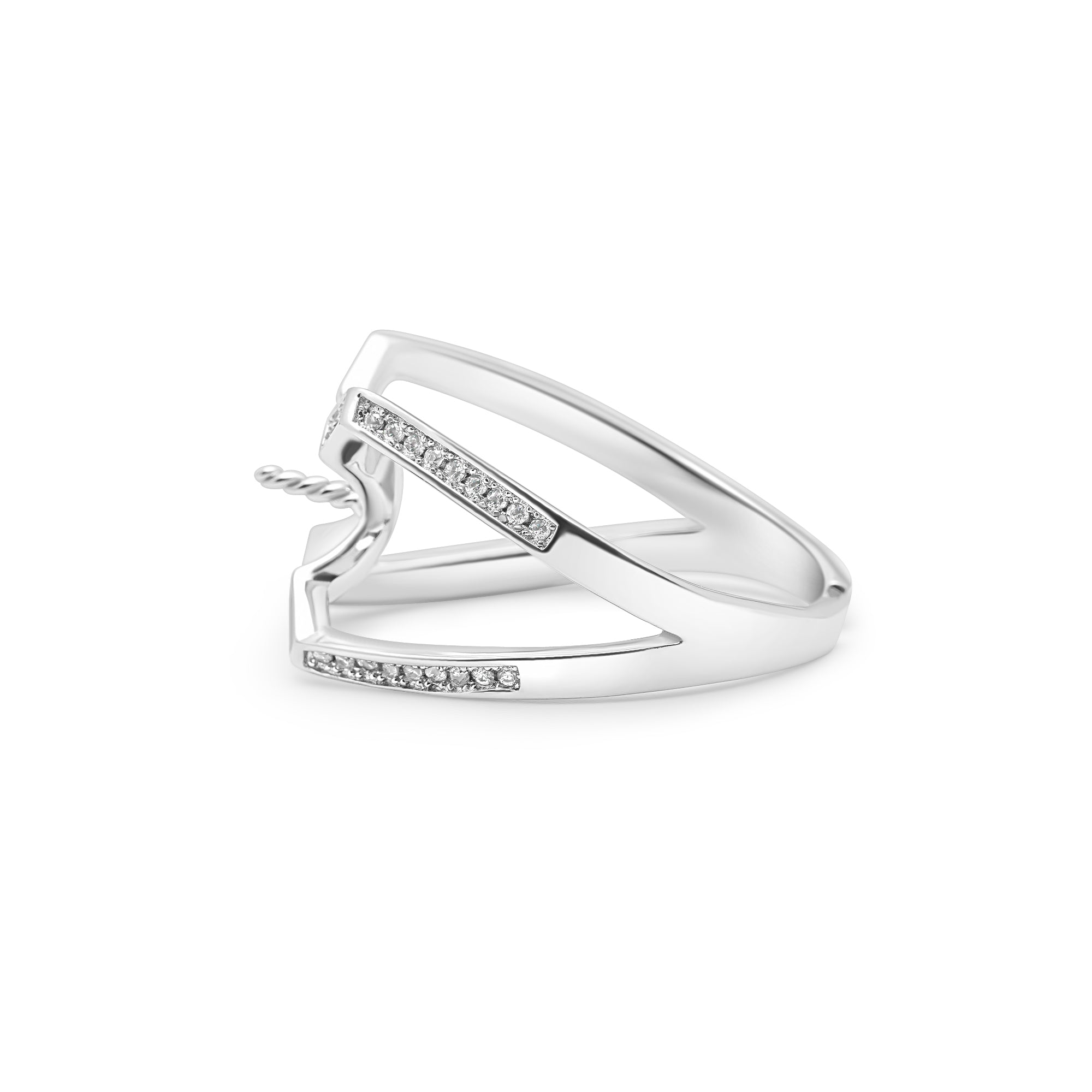 Adjustable Ring 925 Silver for pearl SC205