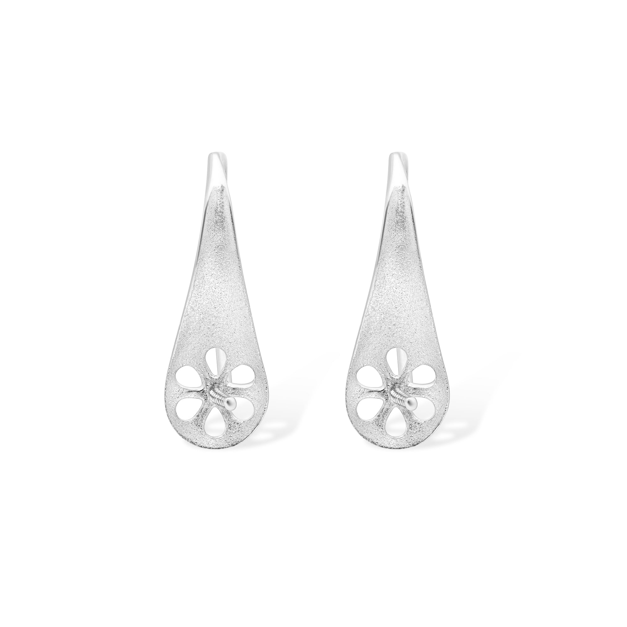 Stud Earring Bails 925 Silver for Pearl SC211 & SC211G