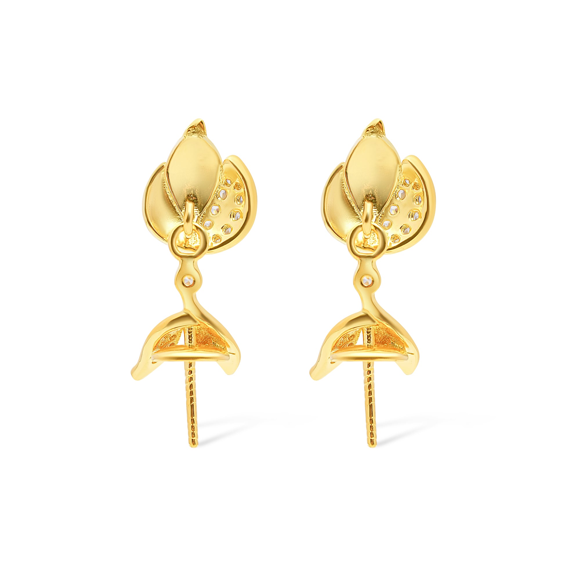 Dangle Earring Bails 925 Silver for Pearl SC213