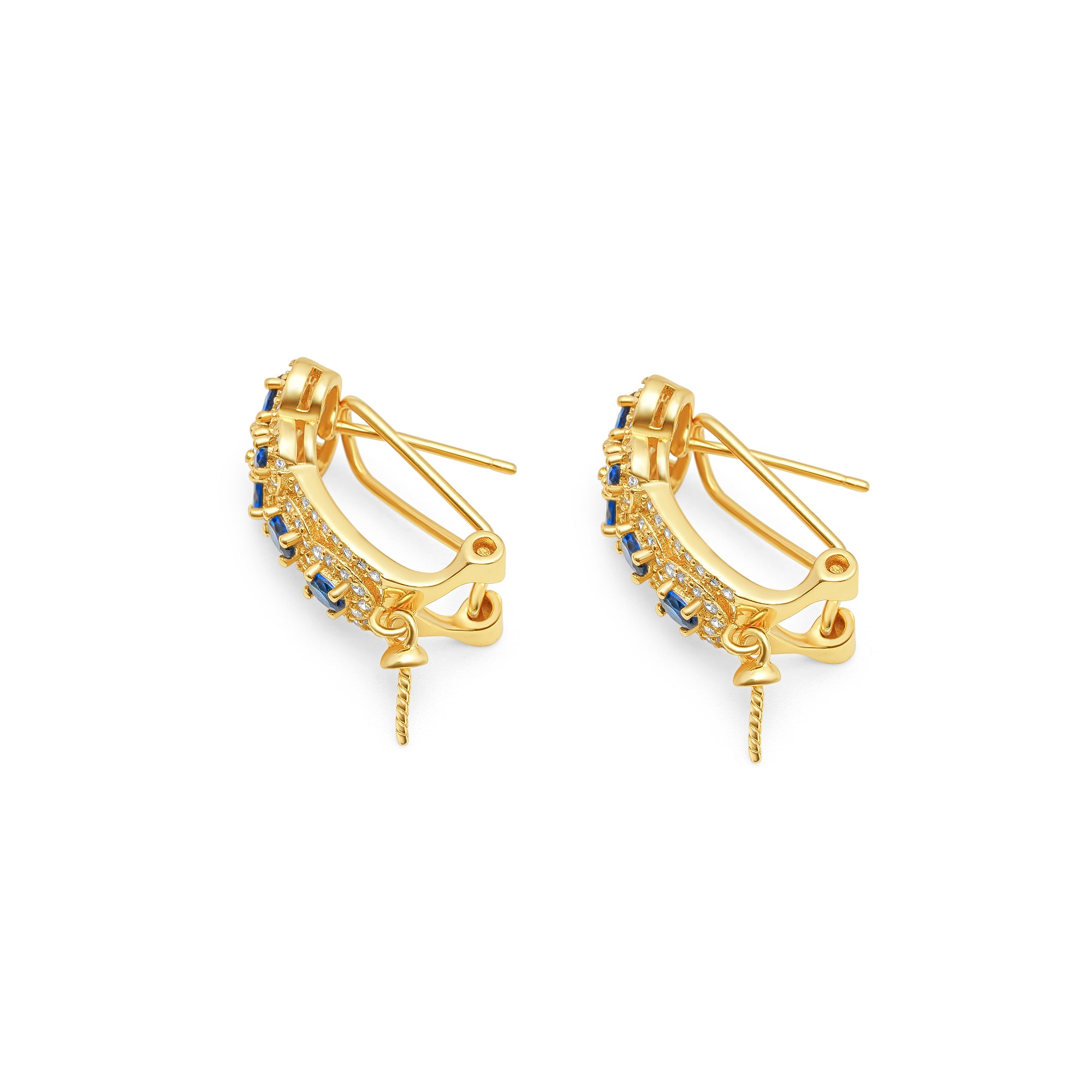 Dangle Earring Bails 925 Silver for Pearl SC215