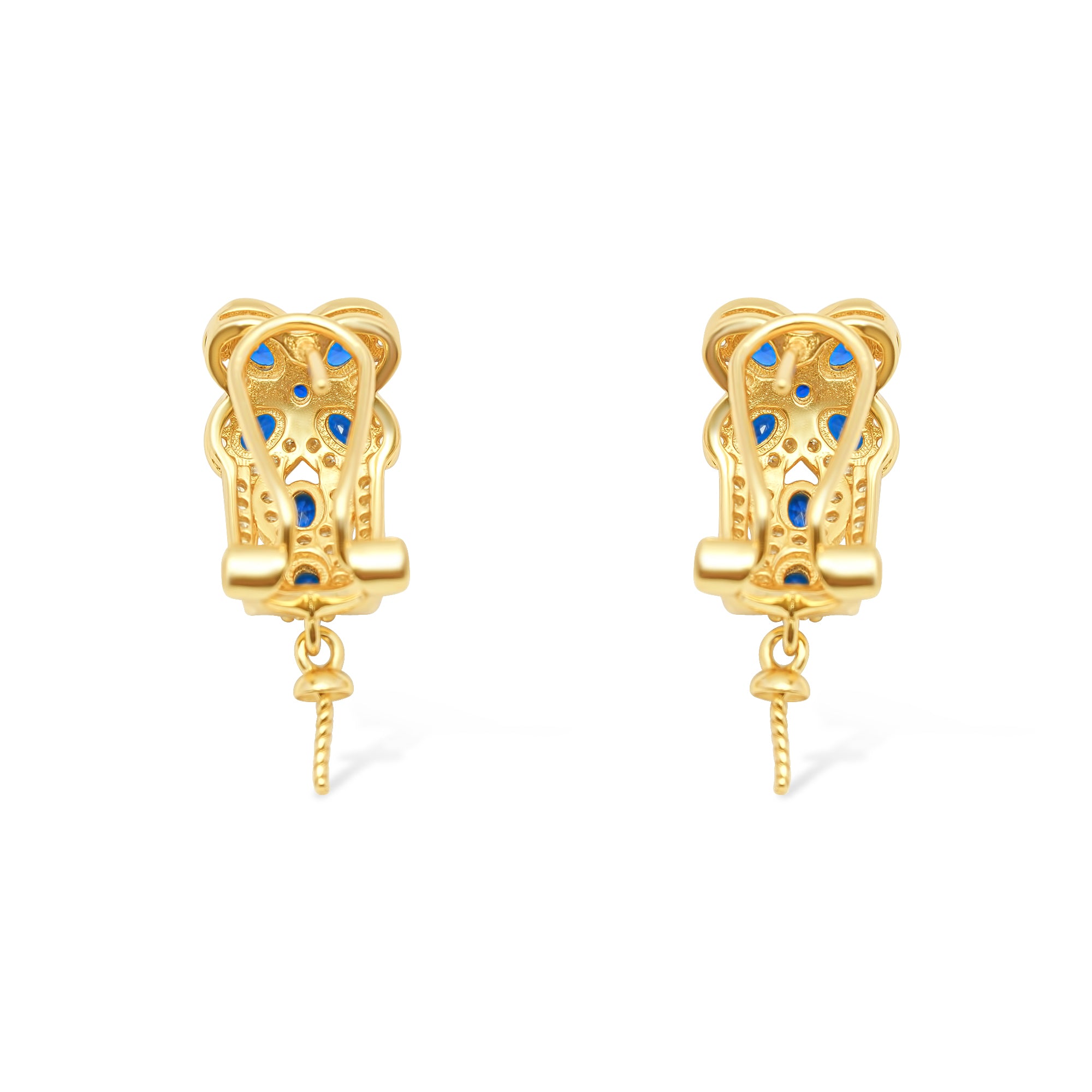 Dangle Earring Bails 925 Silver for Pearl SC215