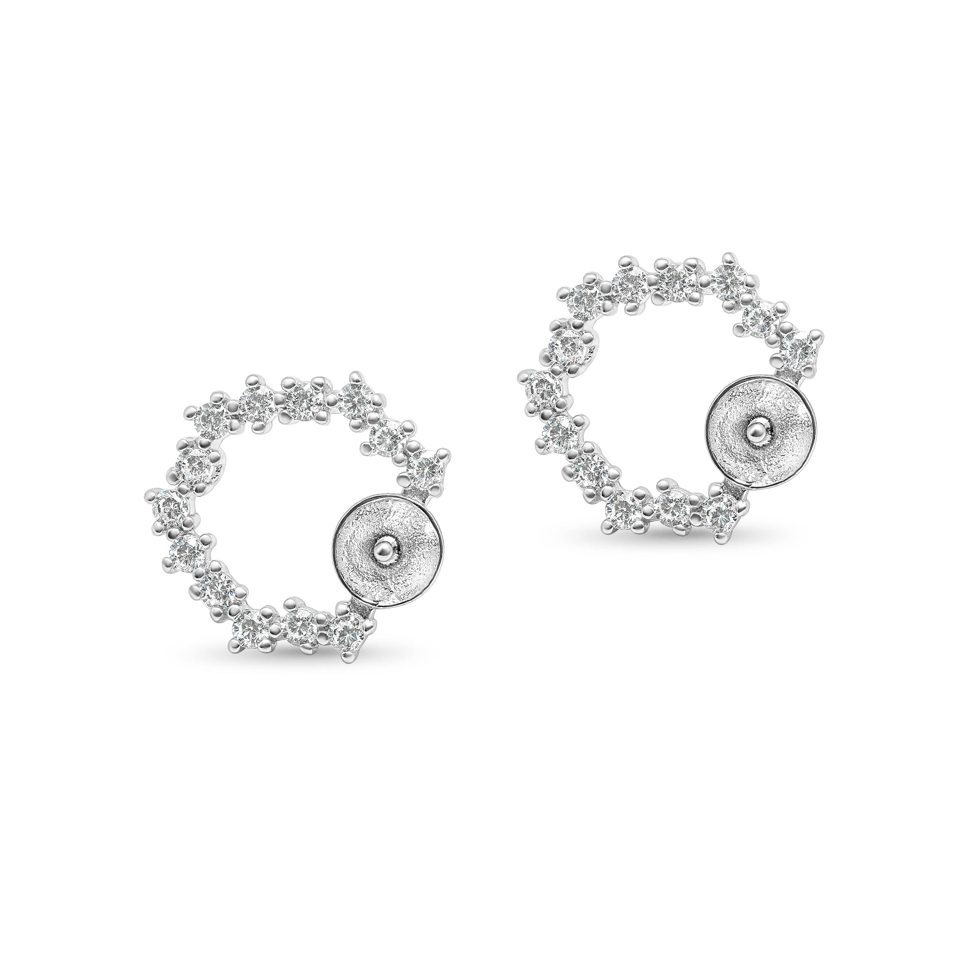 Studs Earring Bails 925 Silver for Pearl SC216