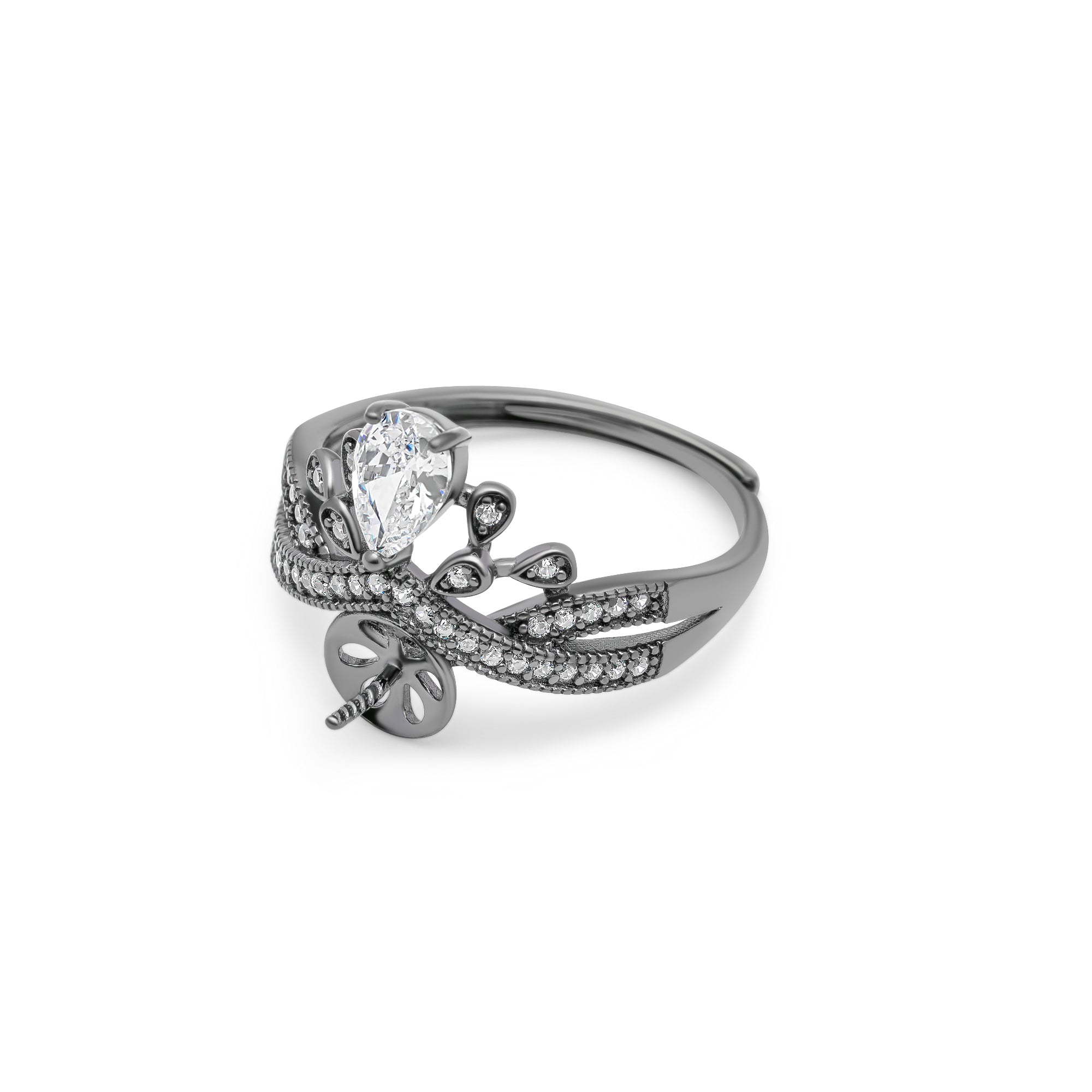 Adjustable Ring 925 Silver for pearl SC218