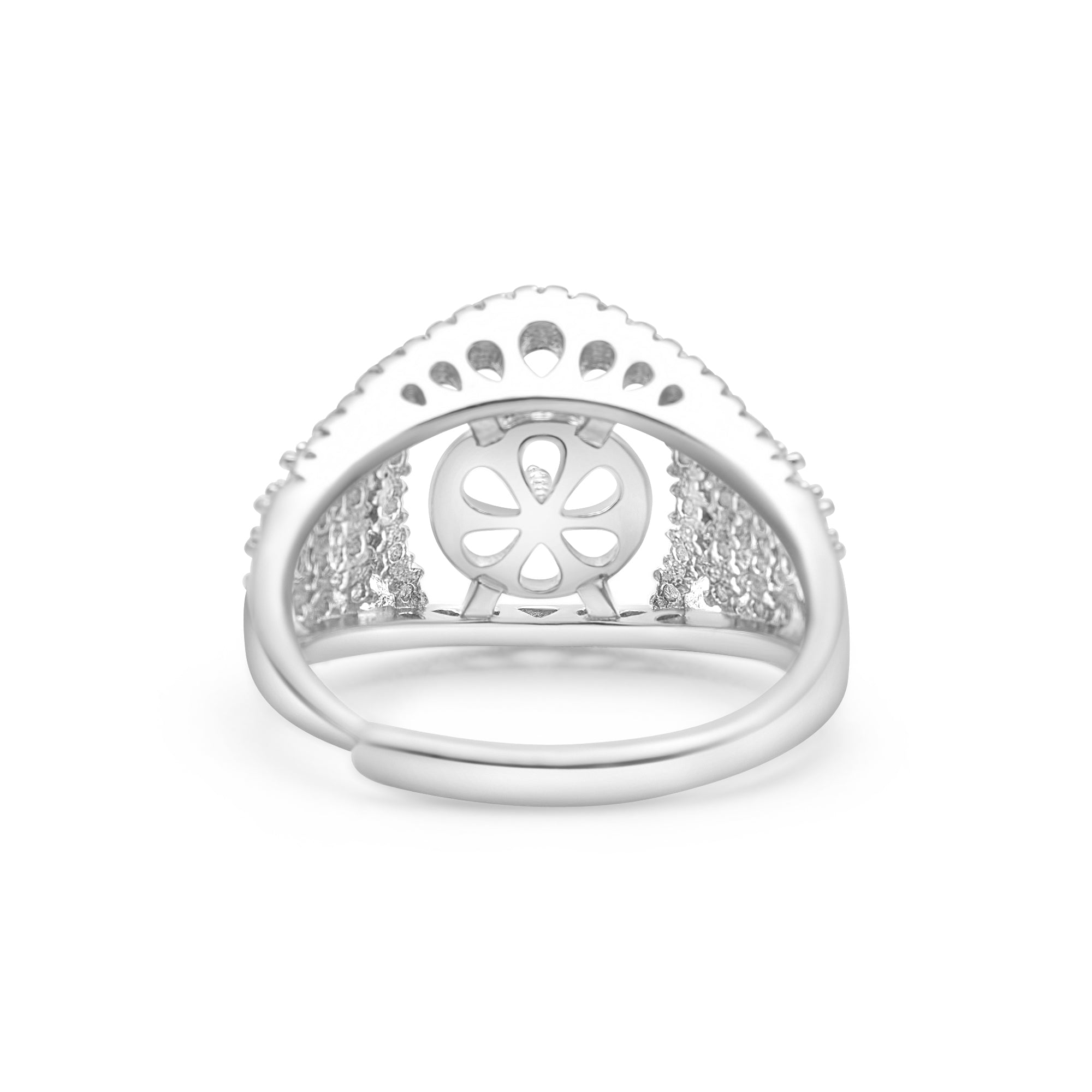 Adjustable Ring 925 Silver for pearl SC219