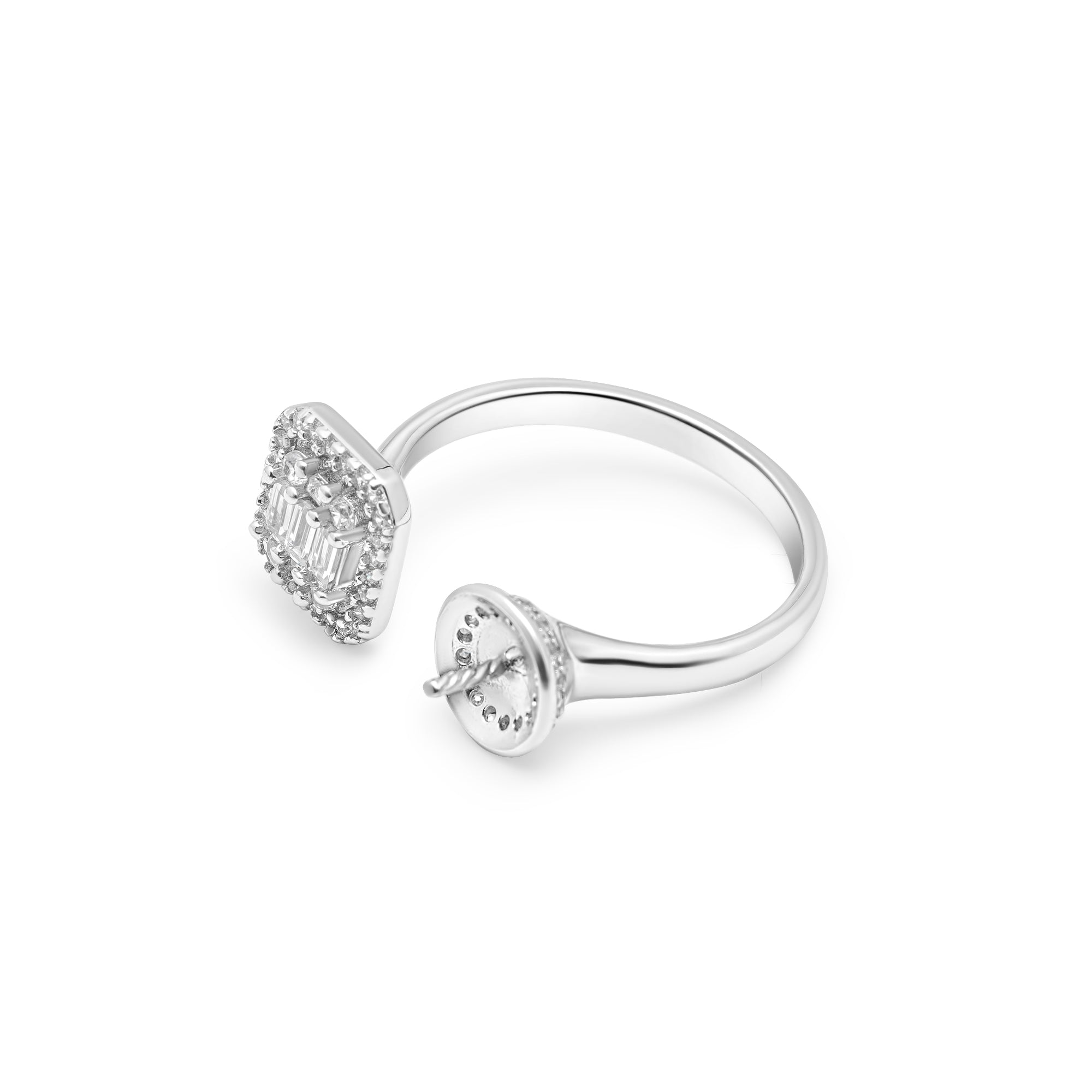 Adjustable Ring 925 Silver for pearl SC220