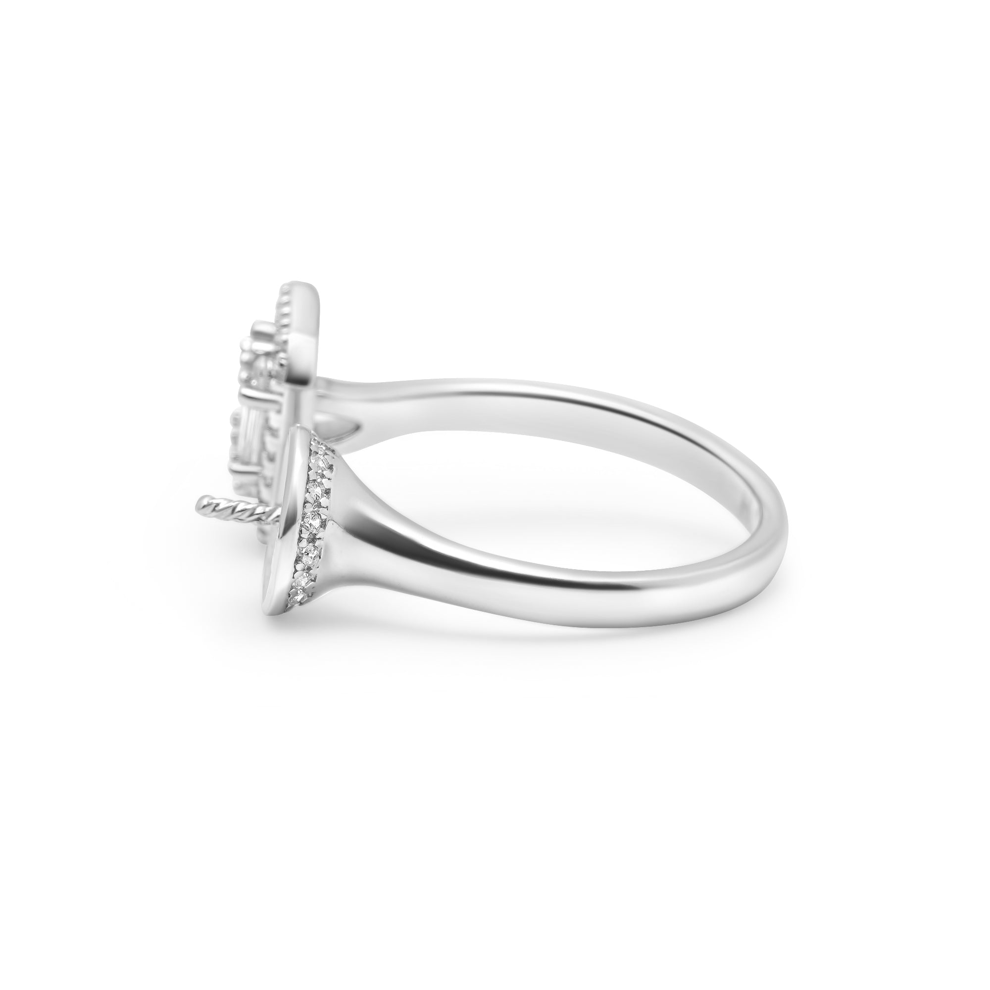 Adjustable Ring 925 Silver for pearl SC220