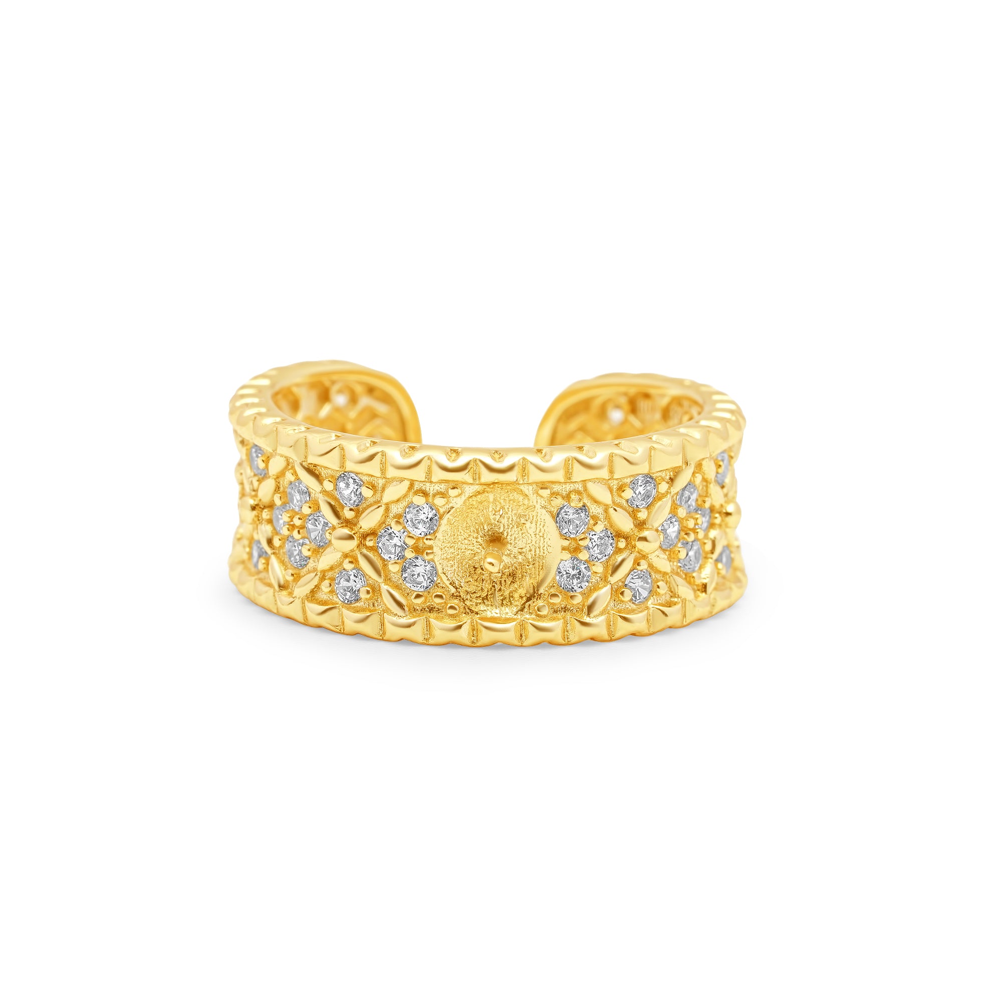 Adjustable Ring 925 Silver for pearl SC228G