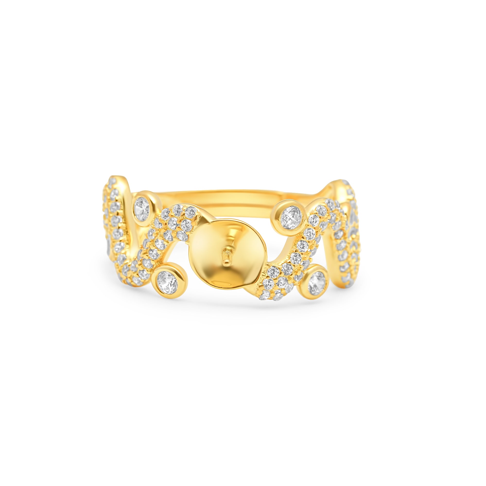 Adjustable Ring 925 Silver for pearl SC229G