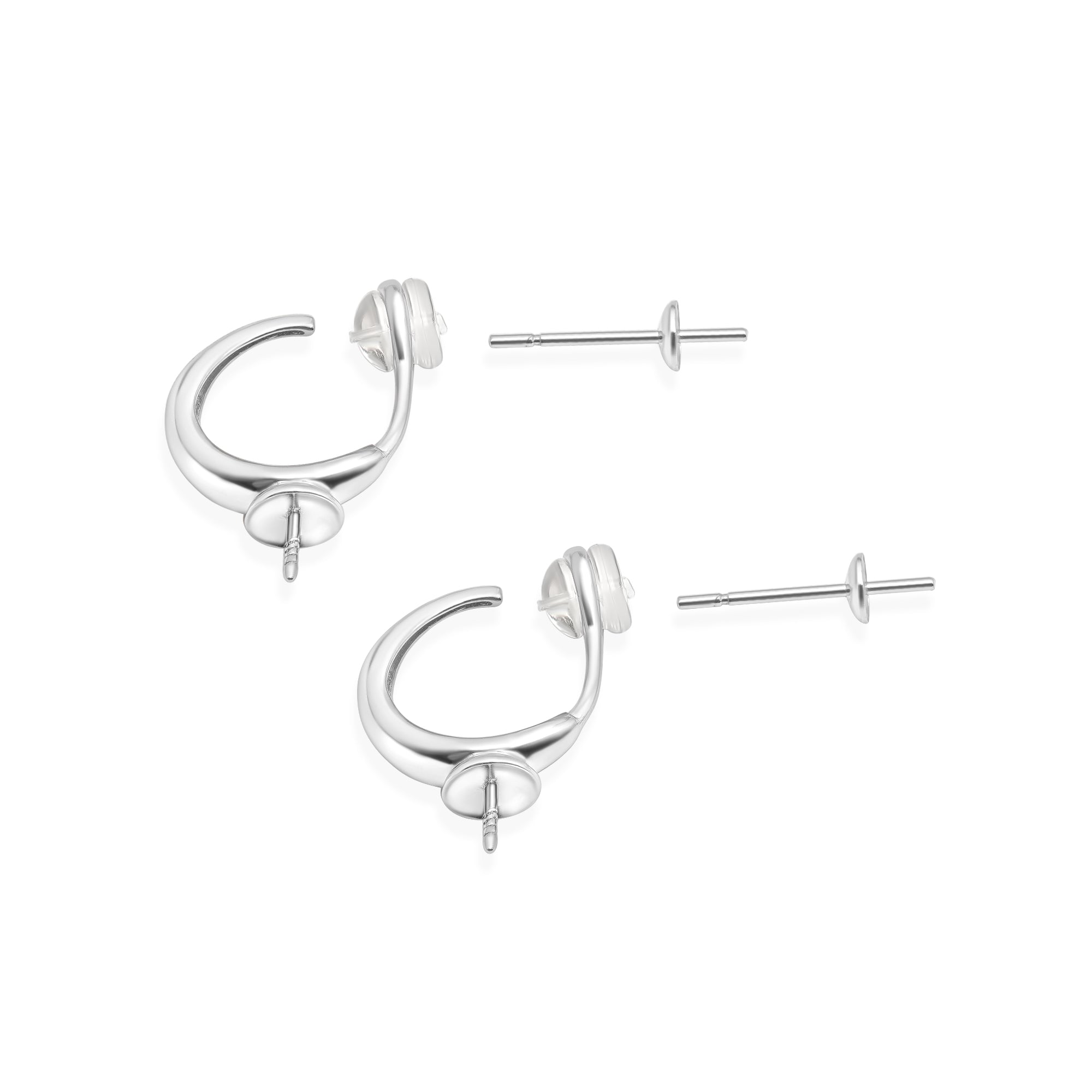 Dangle Earring Bails 925 Silver for Pearl SC235