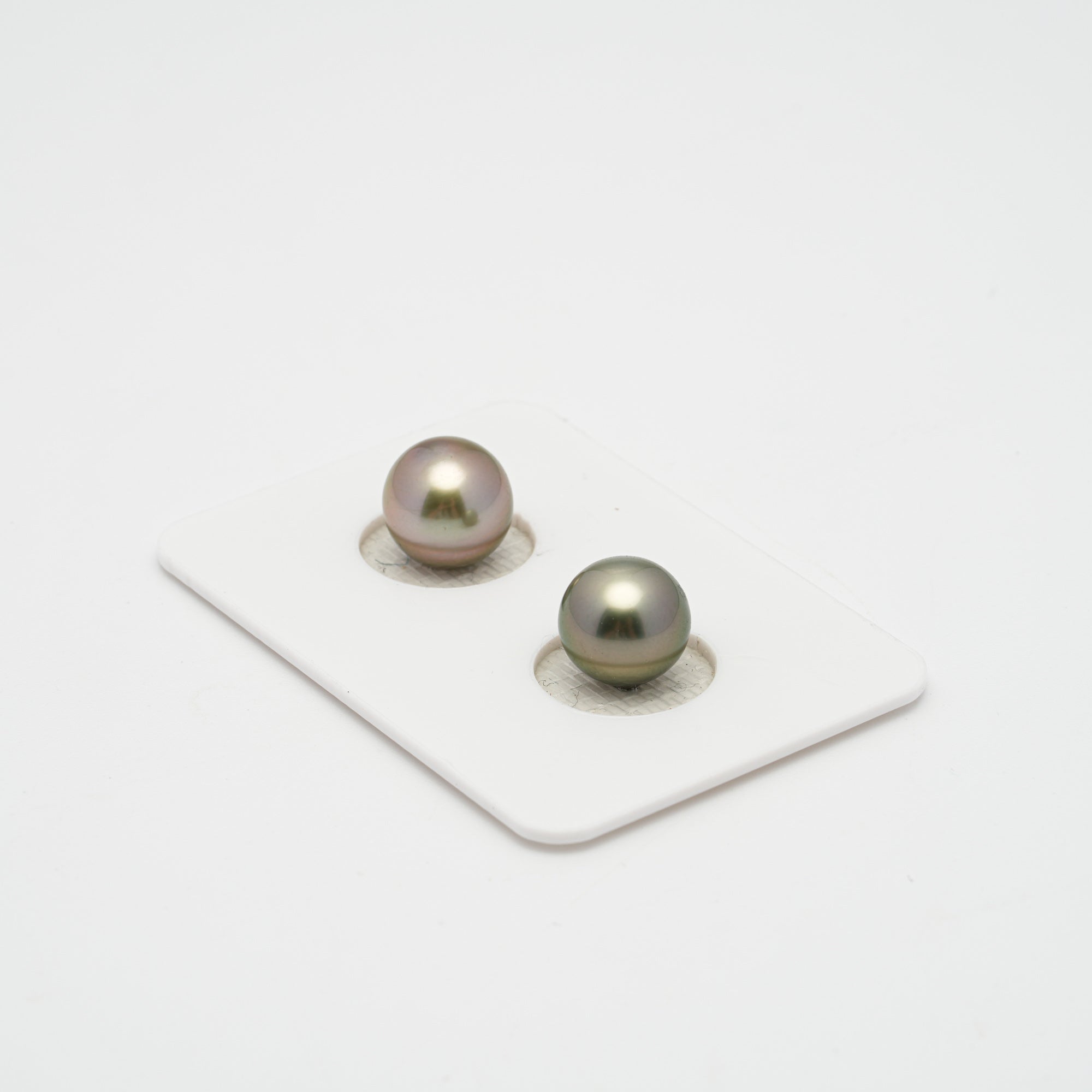 2pcs Multicolor 9-9.2mm - NR AAA/AA Quality Tahitian Pearl Pair ER1343 CMP1