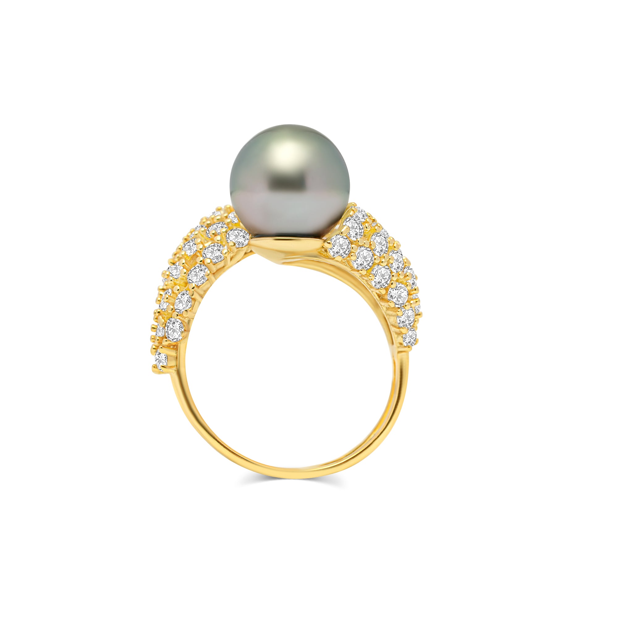 1pcs Tahitian Pearl Ring 925 Silver SHM1649 CMP8