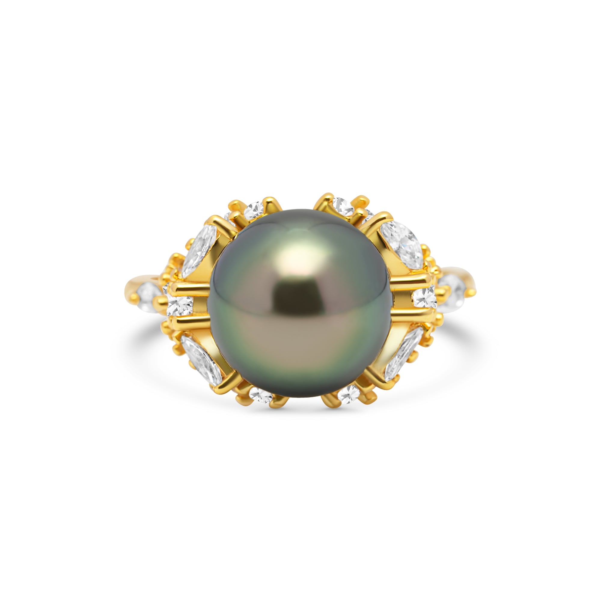 1pcs Tahitian Pearl Ring 925 Silver SHM1712