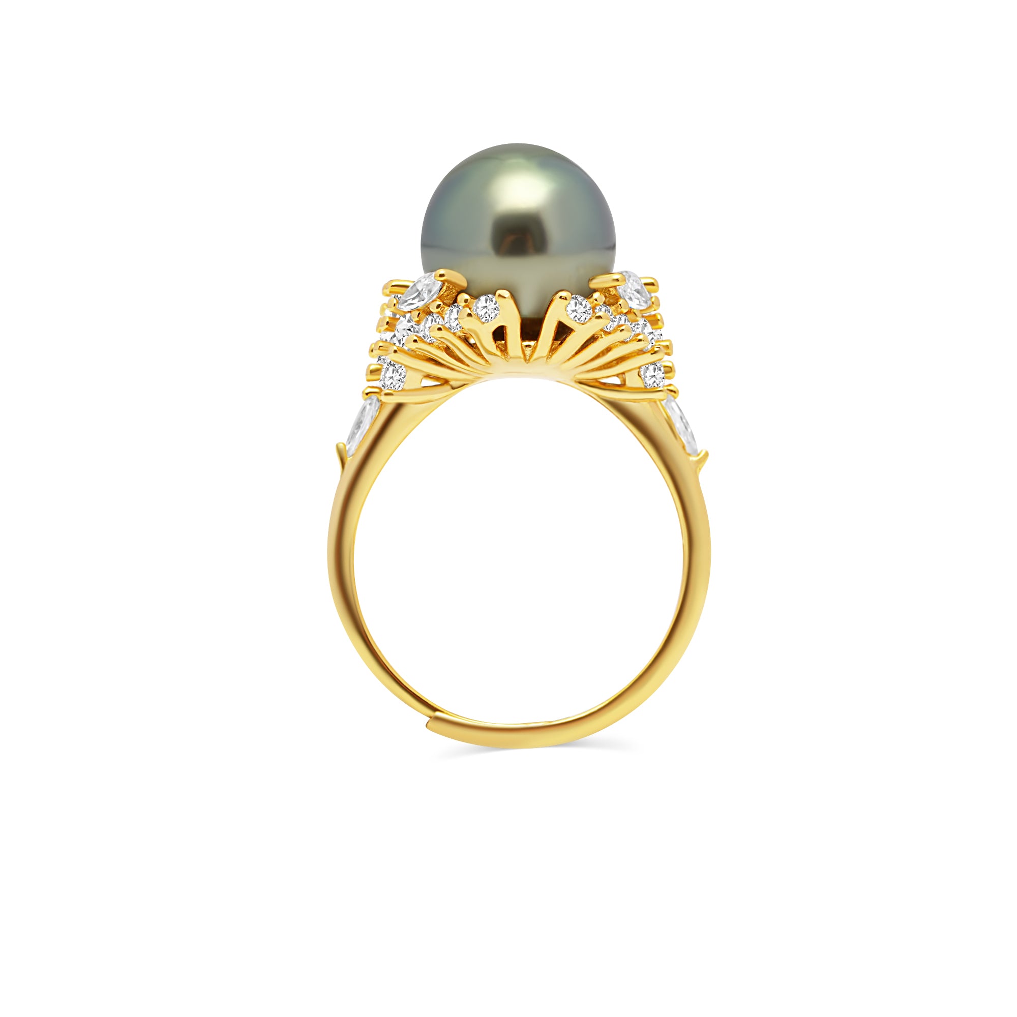 1pcs Tahitian Pearl Ring 925 Silver SHM1712