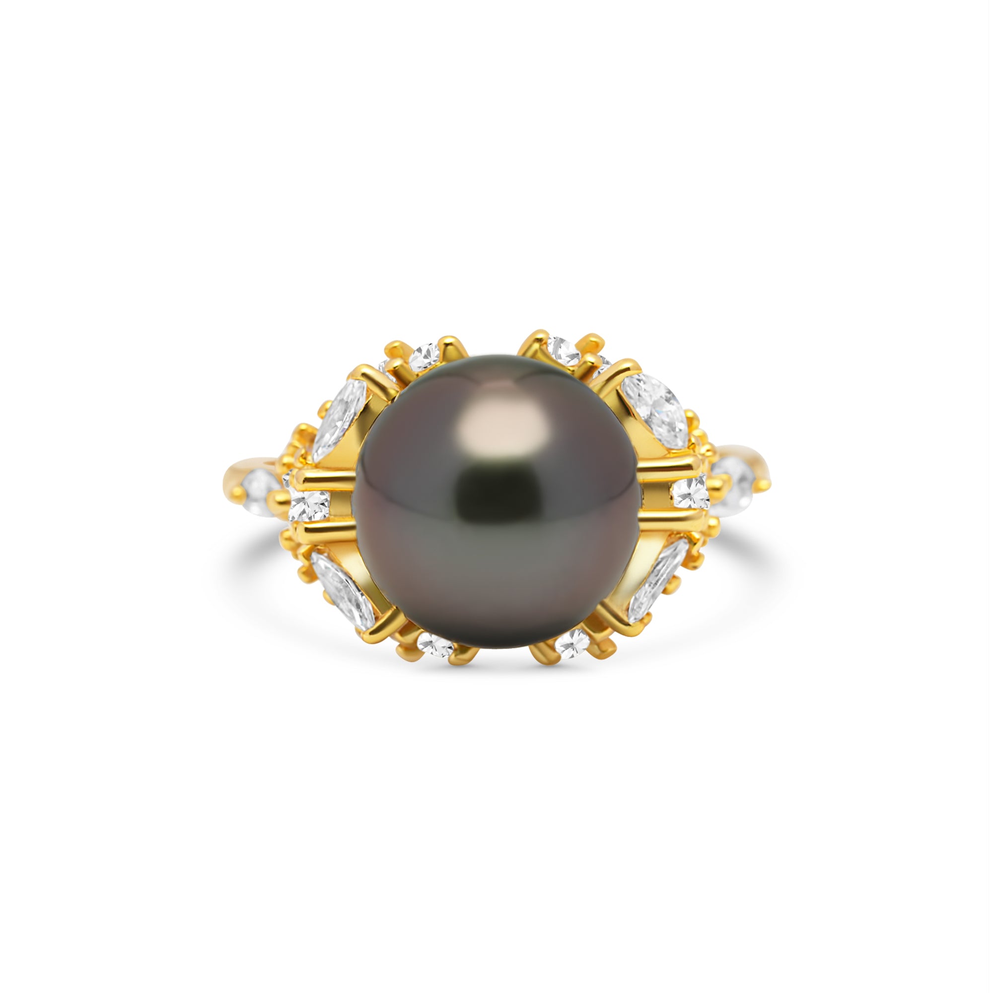 1pcs Tahitian Pearl Ring 925 Silver SHM1712