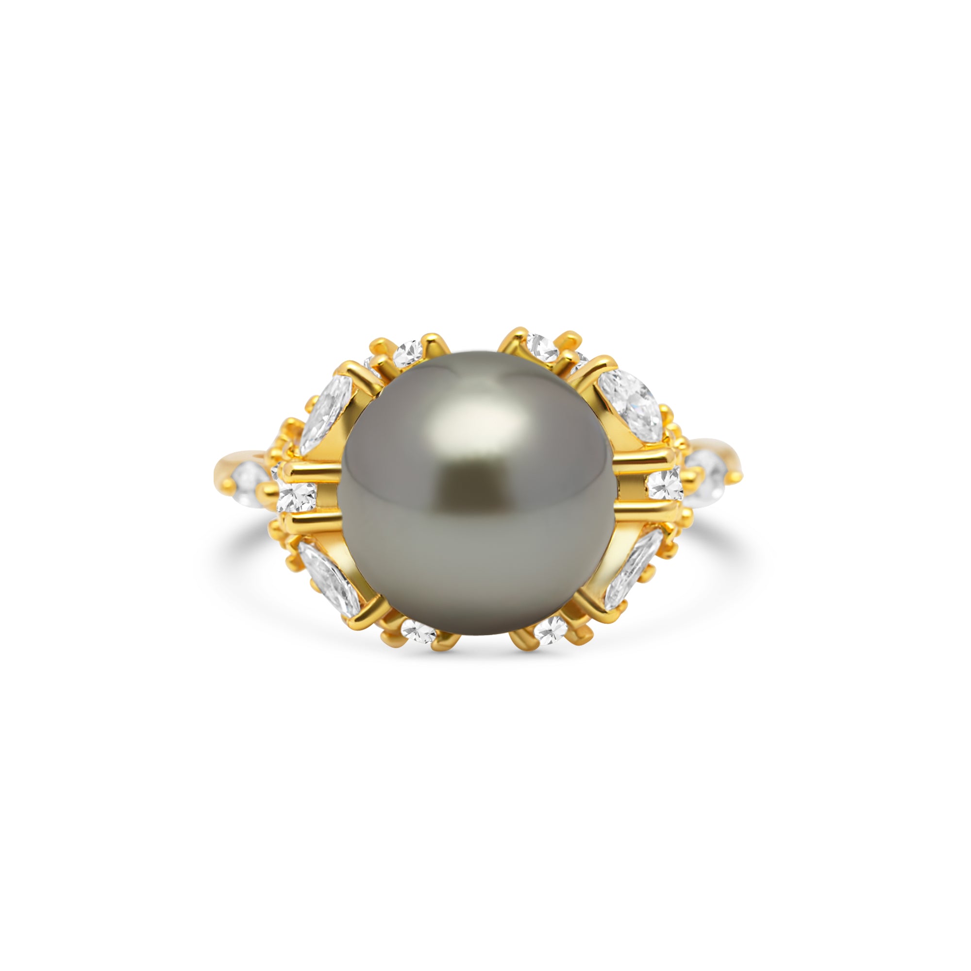 1pcs Tahitian Pearl Ring 925 Silver SHM1712