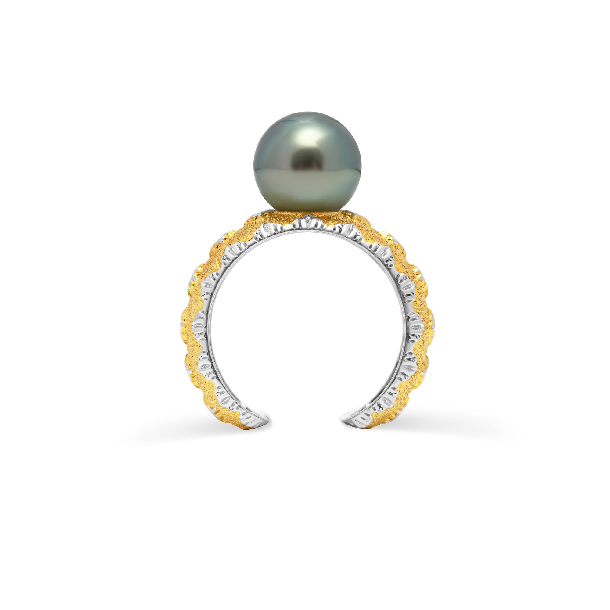 1pcs Tahitian Pearl Ring 925 Silver SHM1808