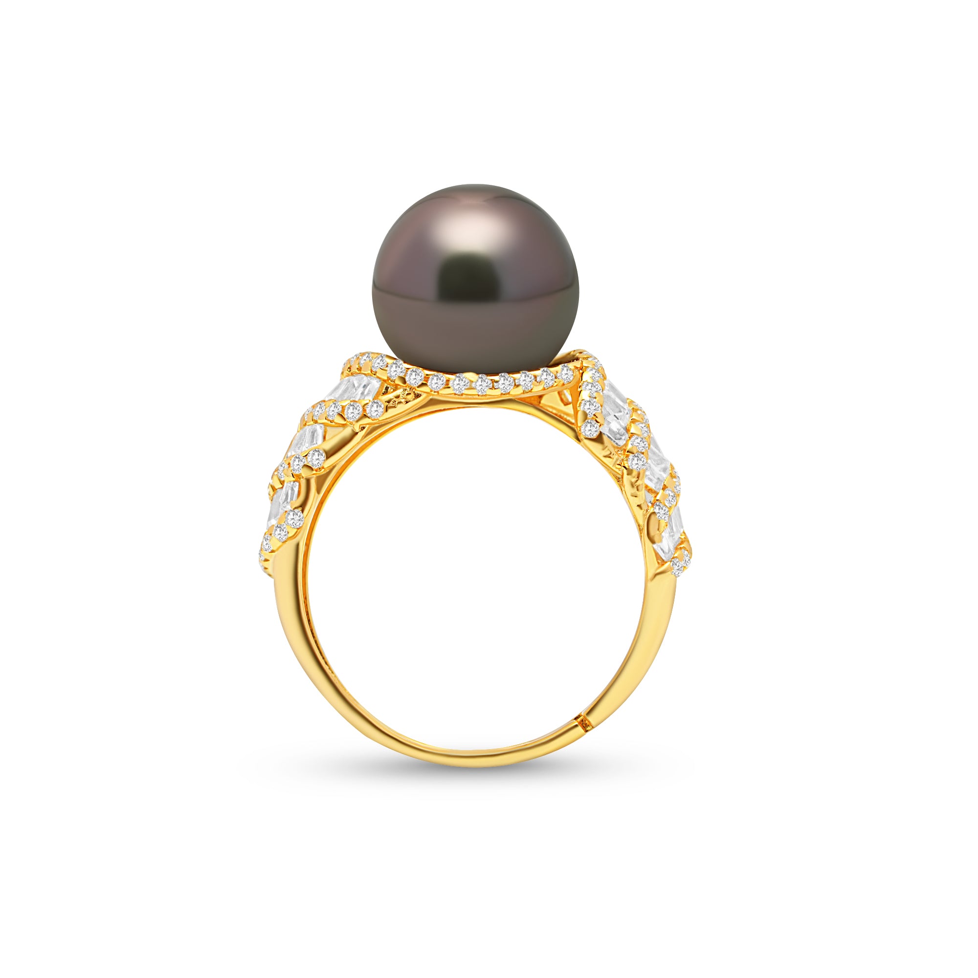 1pcs Tahitian Pearl Ring 925 Silver SHM1825