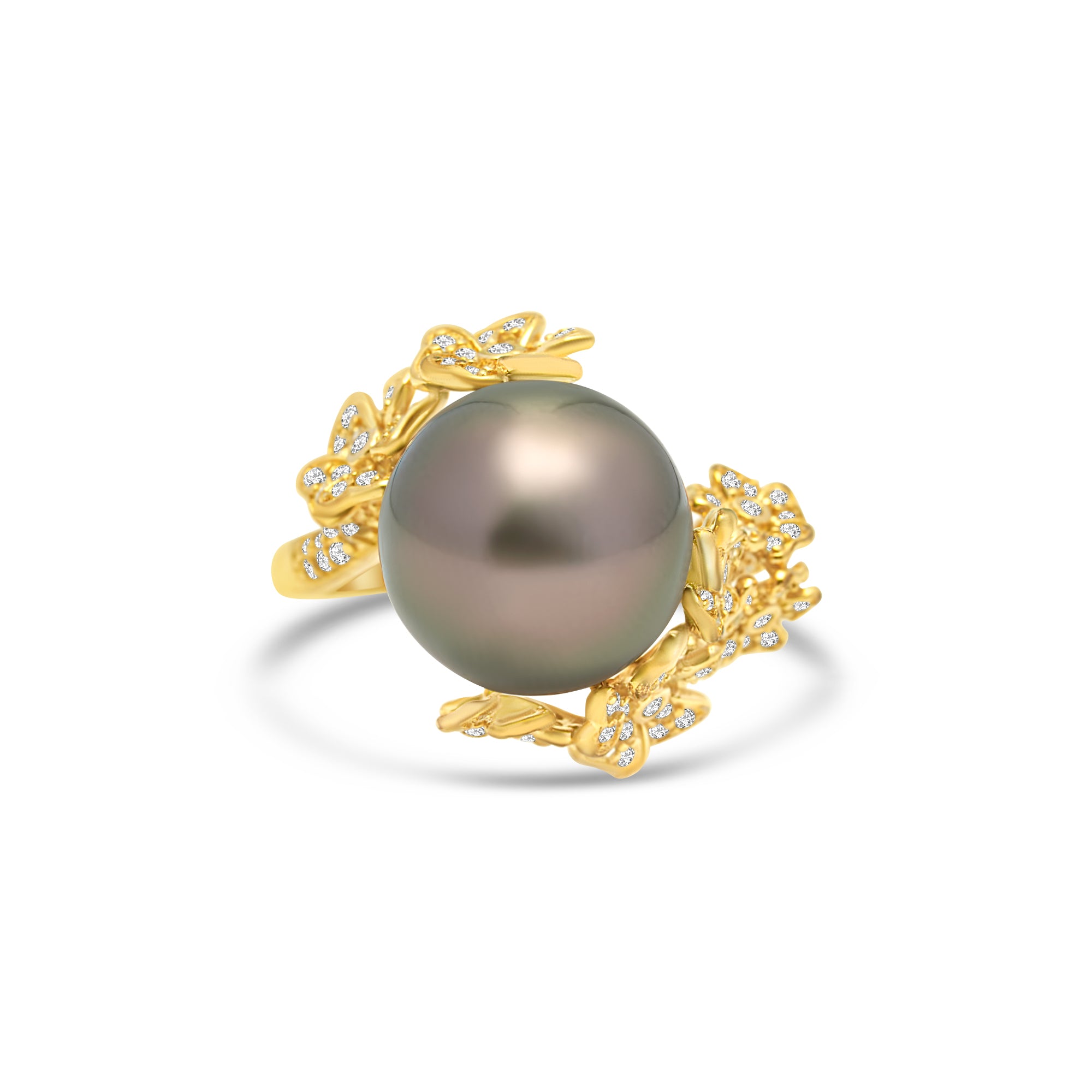 1pcs Tahitian Pearl Ring 925 Silver SHM1827 BRT