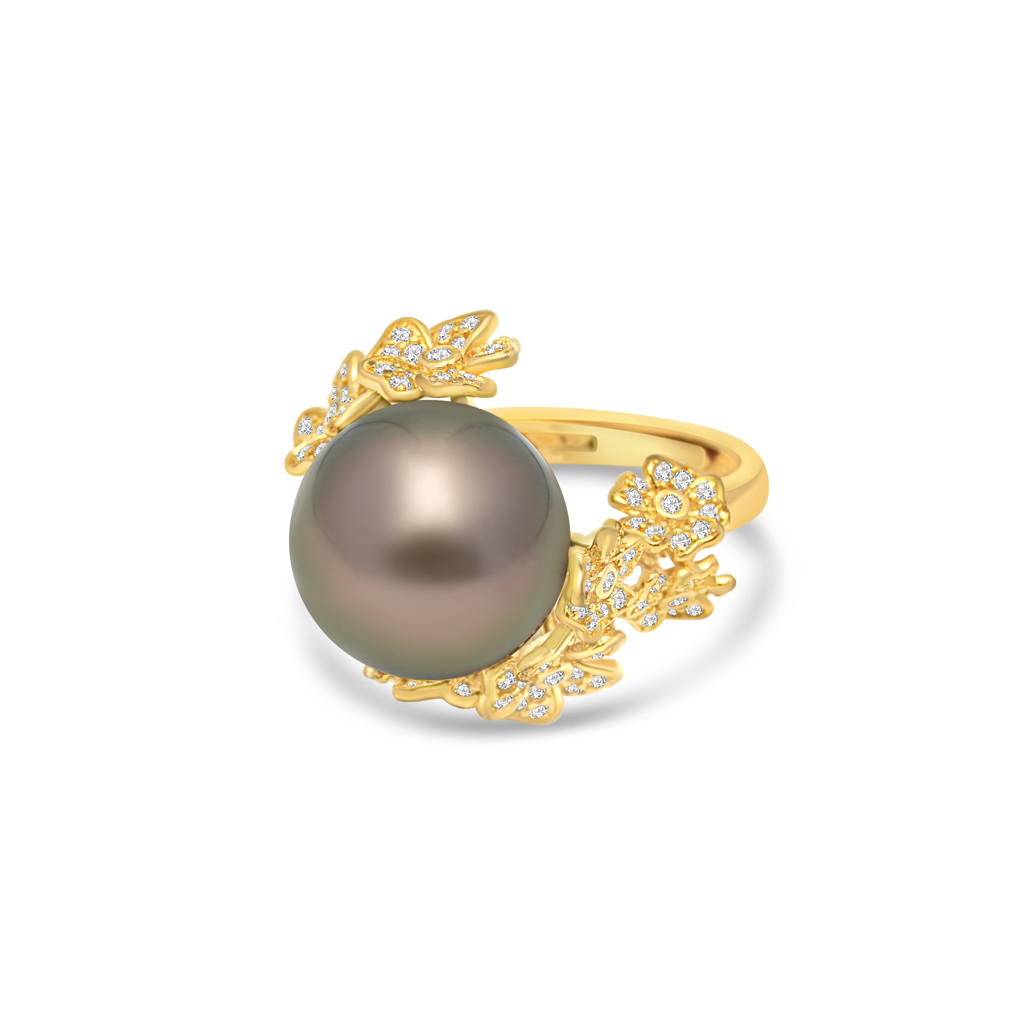 1pcs Tahitian Pearl Ring 925 Silver SHM1827 BRT