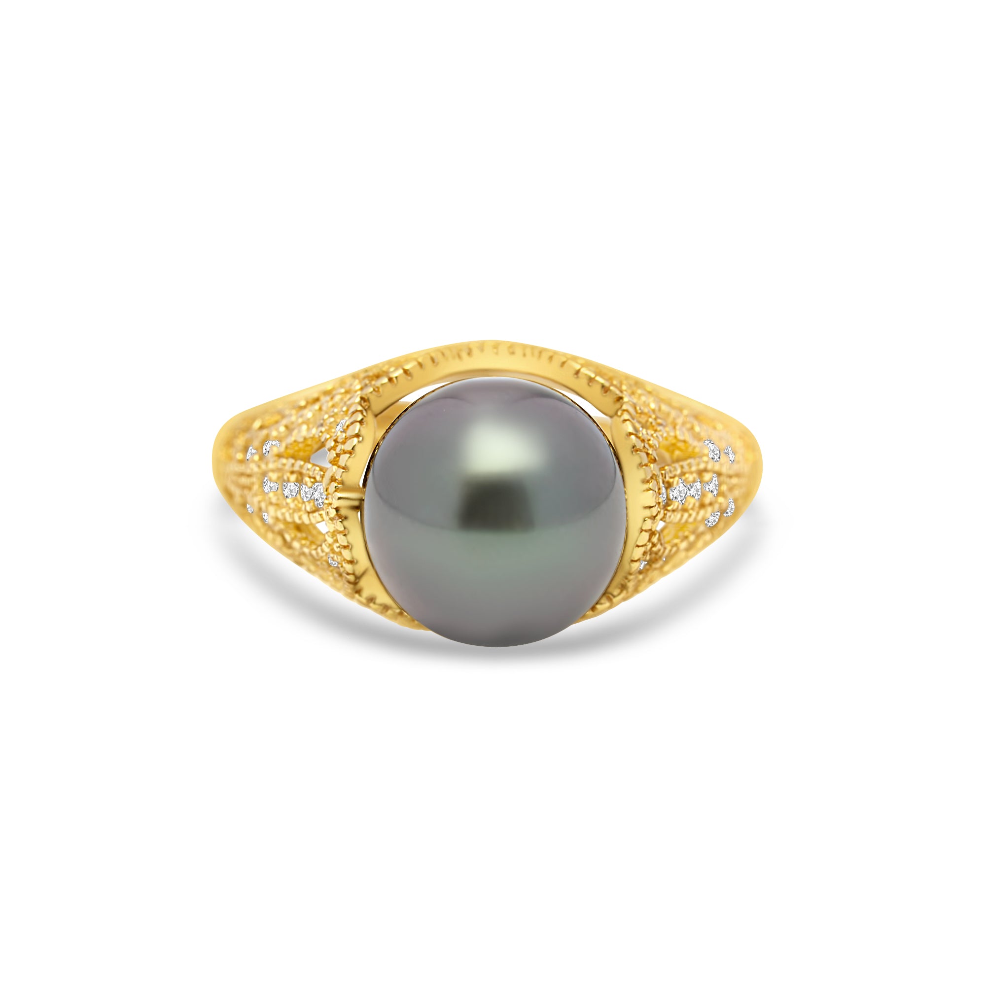 1pcs Tahitian Pearl Ring 925 Silver SHM1903