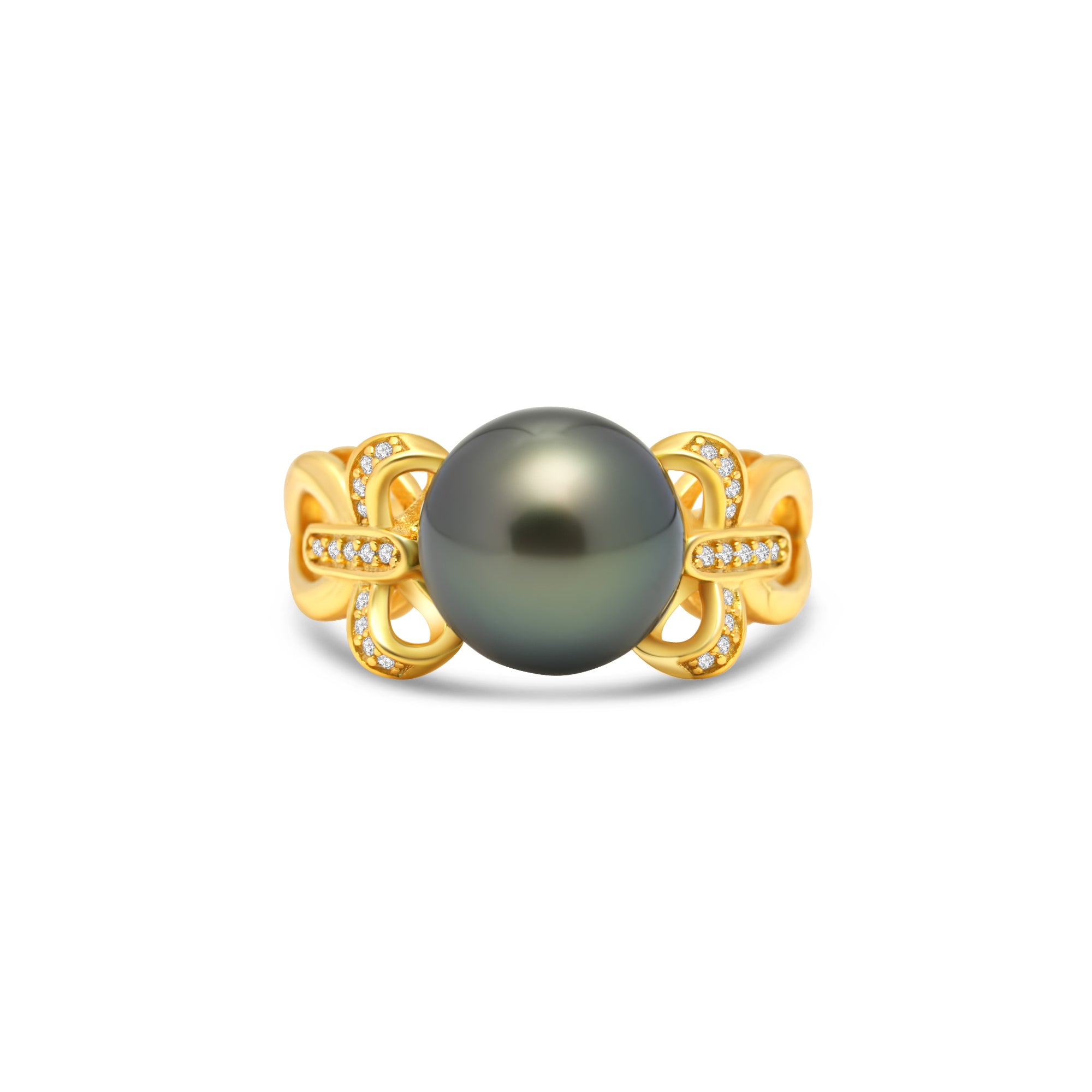 1pcs Tahitian Pearl Ring 925 Silver SHM1913