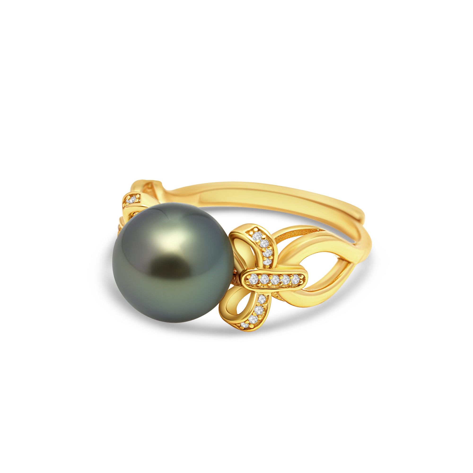 1pcs Tahitian Pearl Ring 925 Silver SHM1913