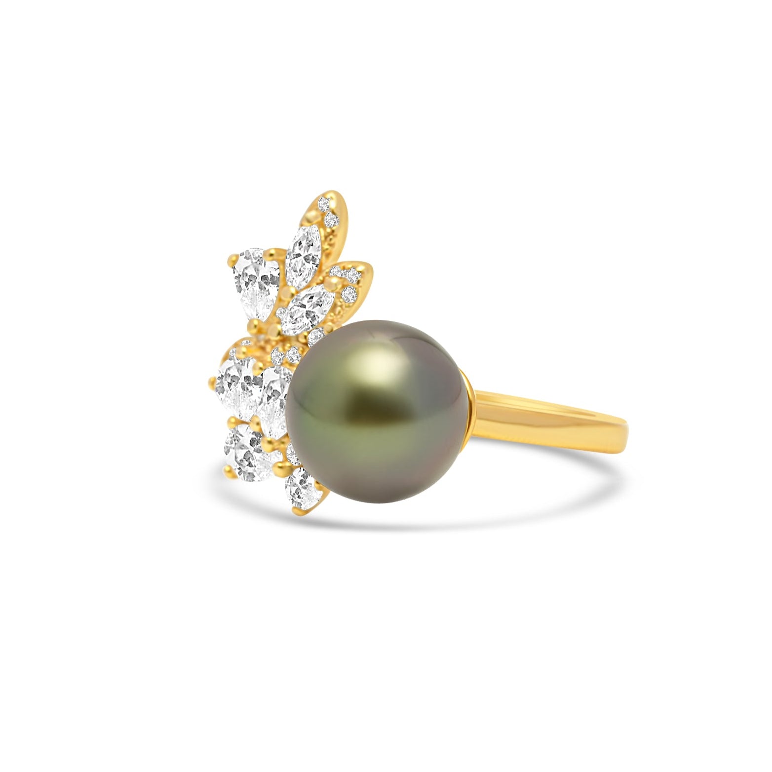 1pcs Tahitian Pearl Ring 925 Silver SHM2068
