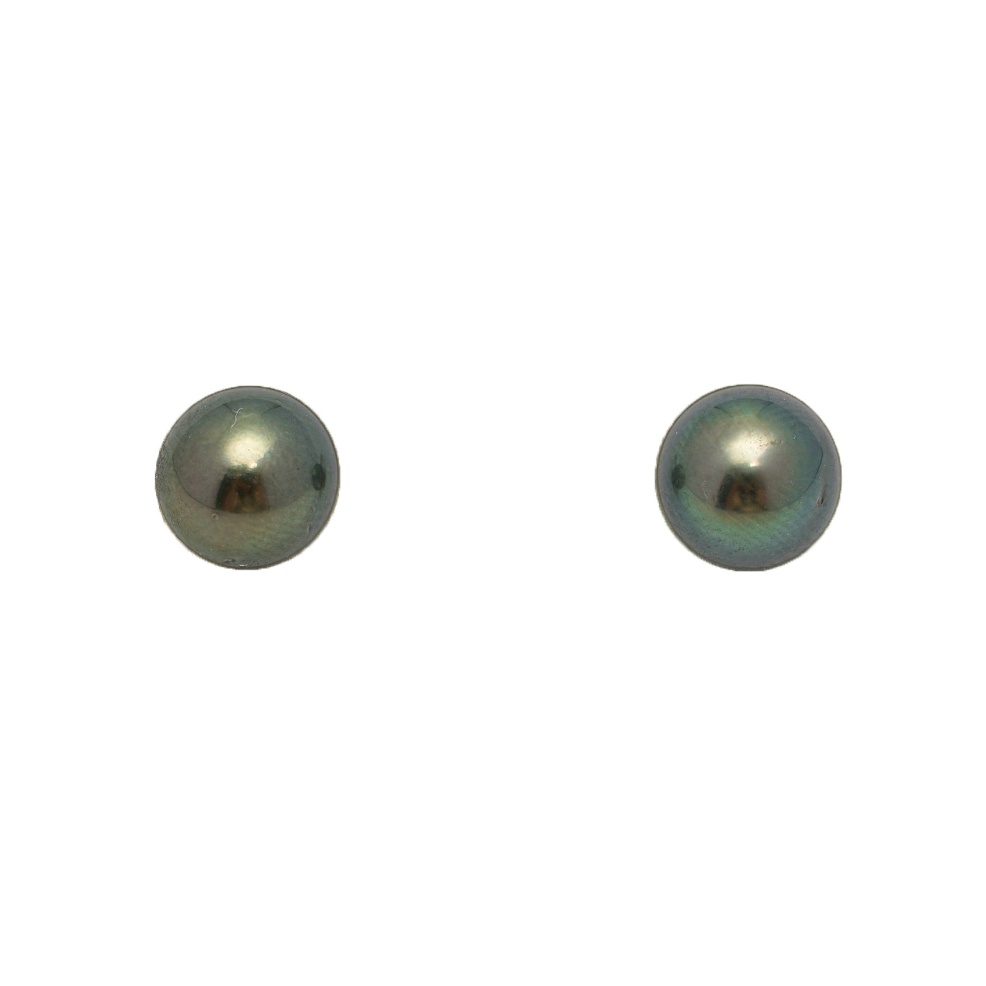 2pcs Blue Green 7.7-7.8mm - RSR AAA/AA Quality Tahitian Pearl Pair ER1782 NG19