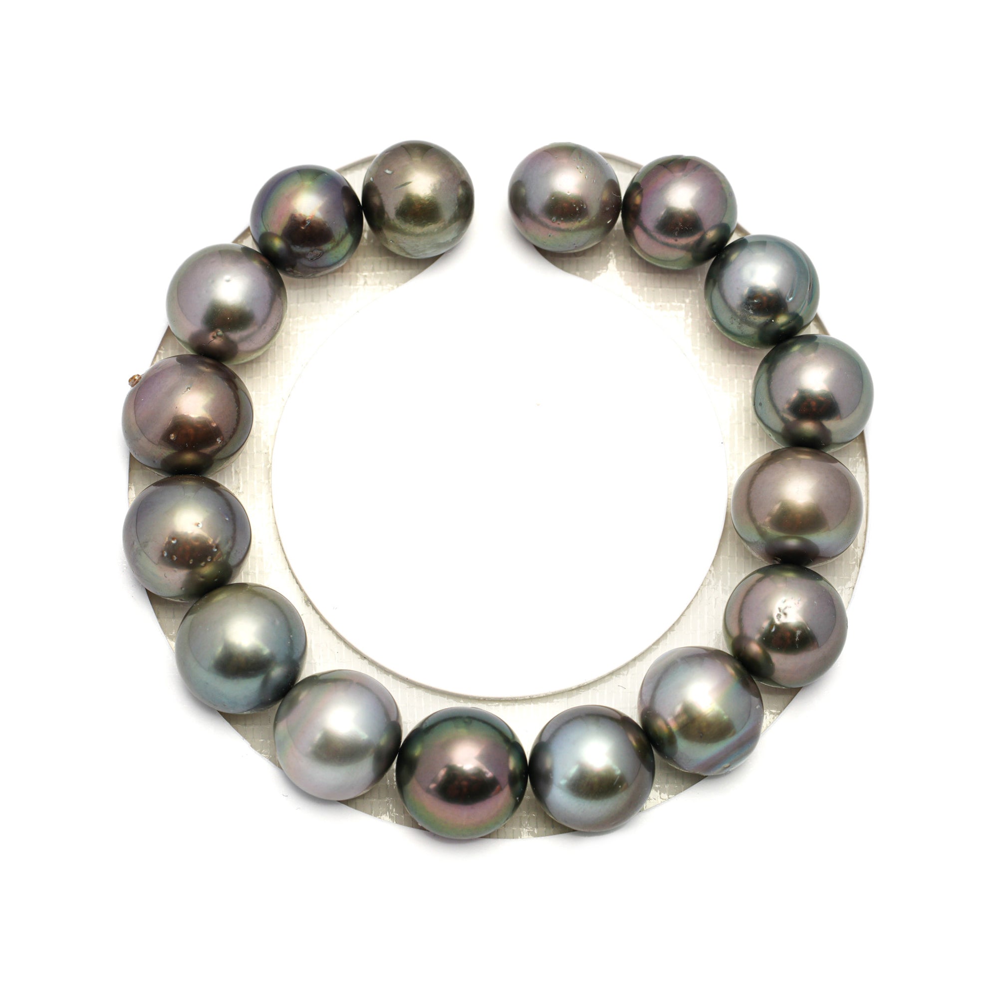 16pcs Multicolor 11-12mm - SR/NR AA/A Quality Tahitian Pearl Bracelet BR2250