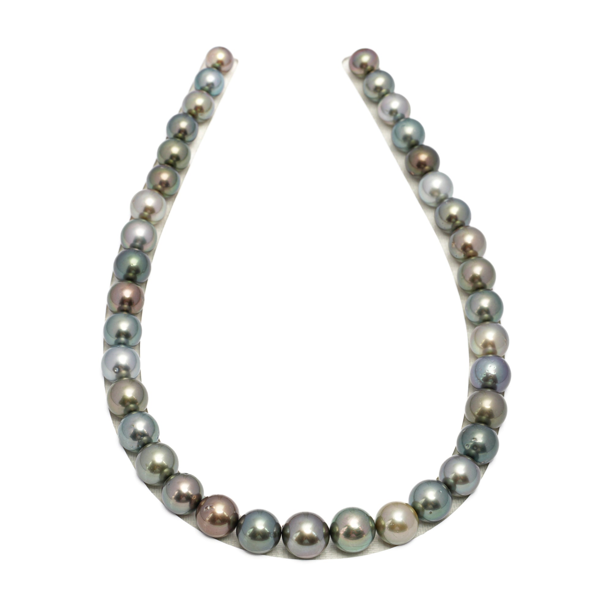 37pcs Multicolor 9-13mm - RSR AA Quality Tahitian Pearl Necklace NL1669 OR12