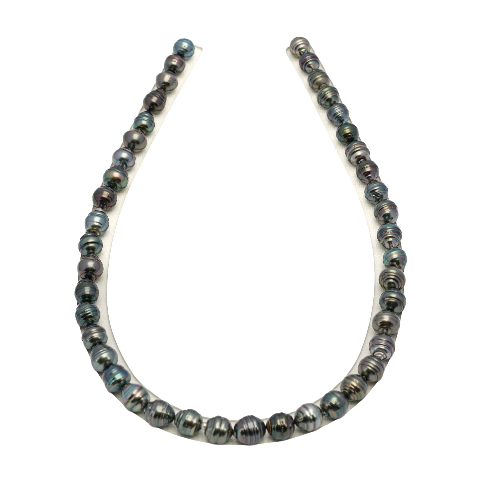 43pcs Dark 8-10mm - CL AAA/AA Quality Tahitian Pearl Necklace NL1674 HL4