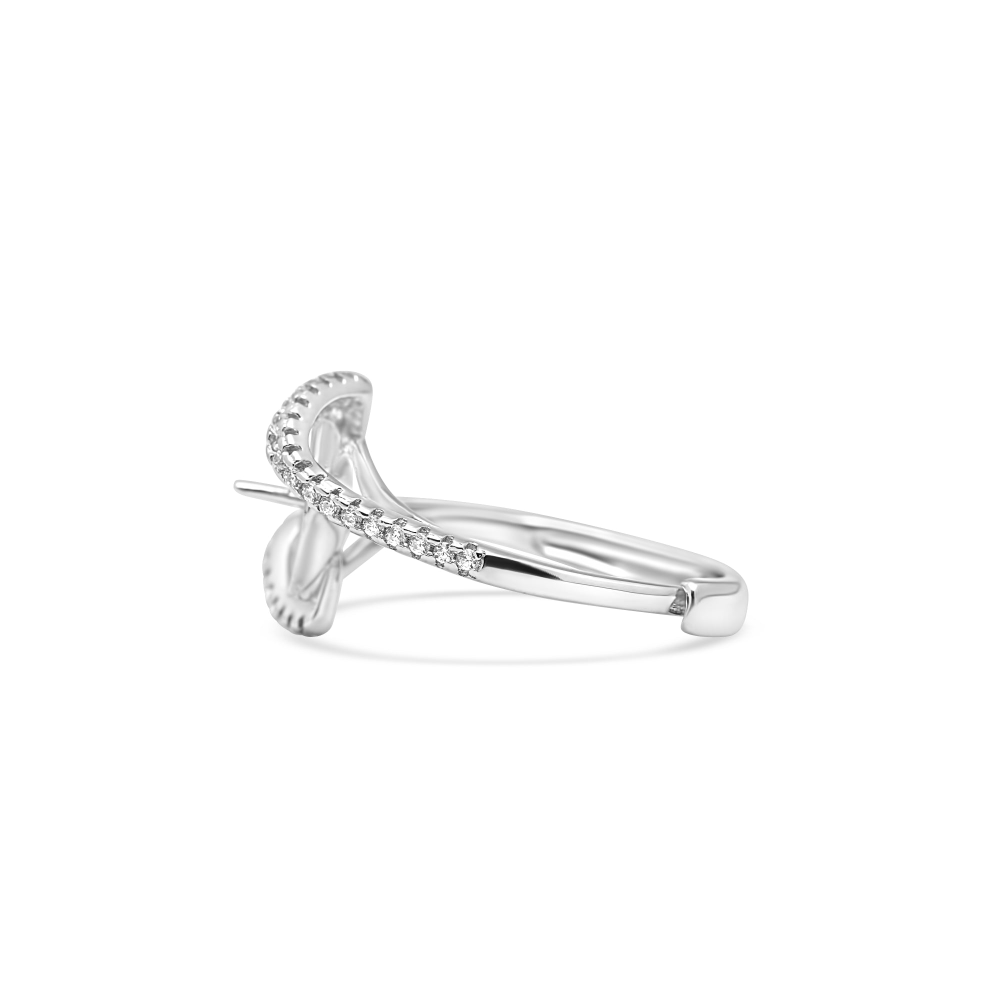 Adjustable Ring 925 Silver for pearl SC496