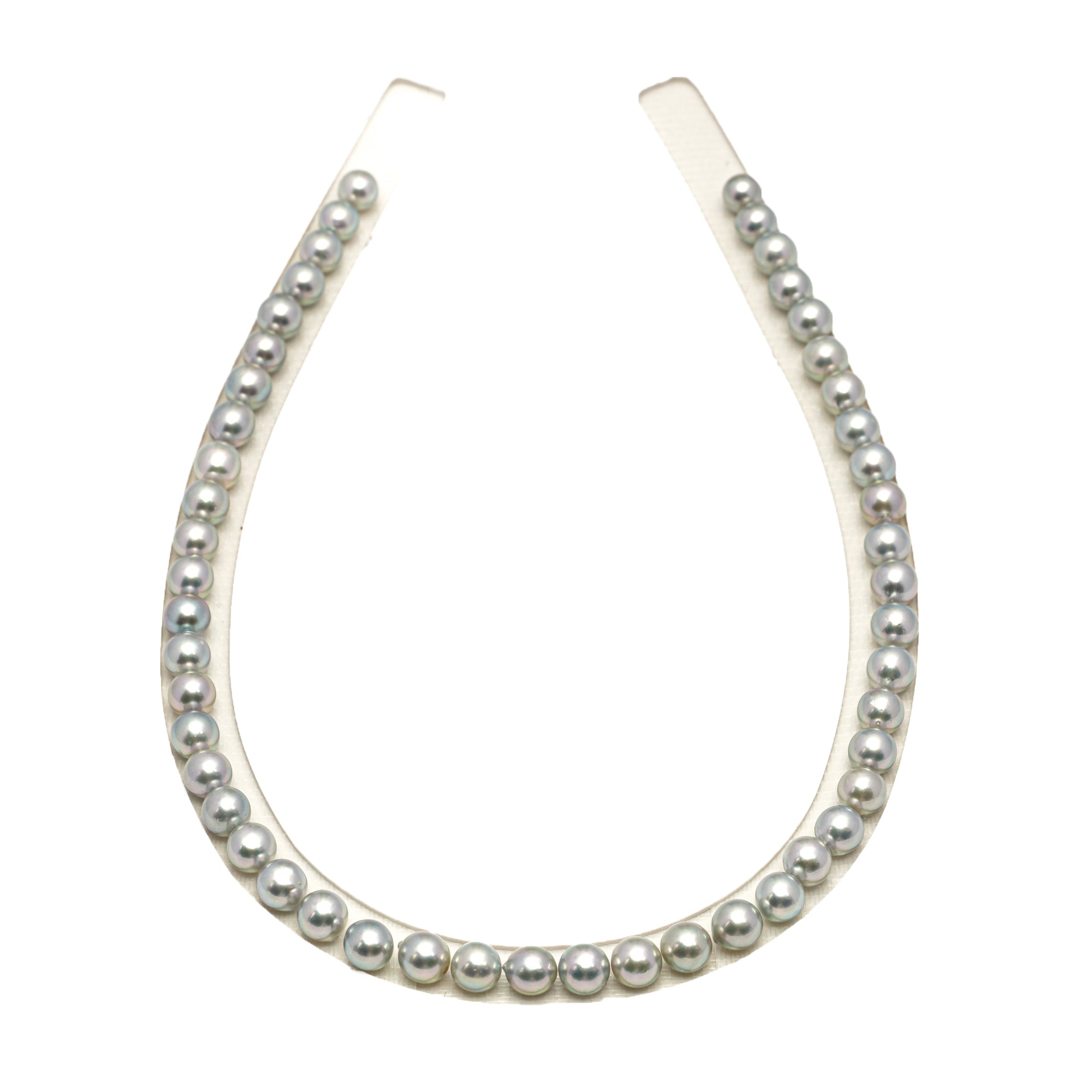 49pcs Akoya Pearl "High Luster" Silver Mix 7.1-7.9mm - SR/NR AA Quality Necklace AKNL1751 CMA1