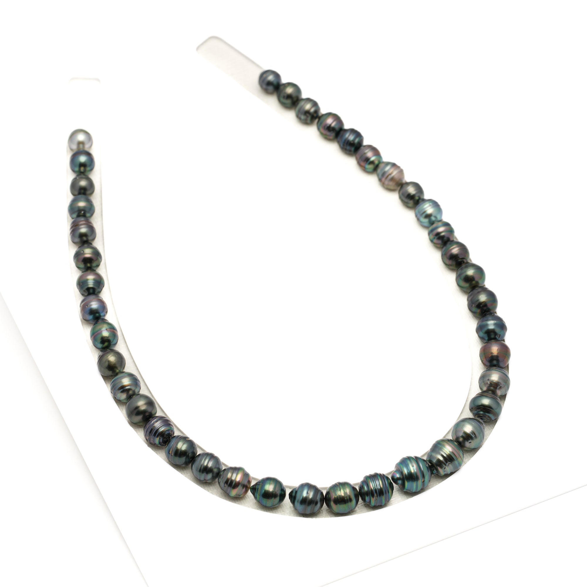 40pcs Green Mix 7-11mm - CL AAA/AA Quality Tahitian Pearl Necklace NL1758 LP1