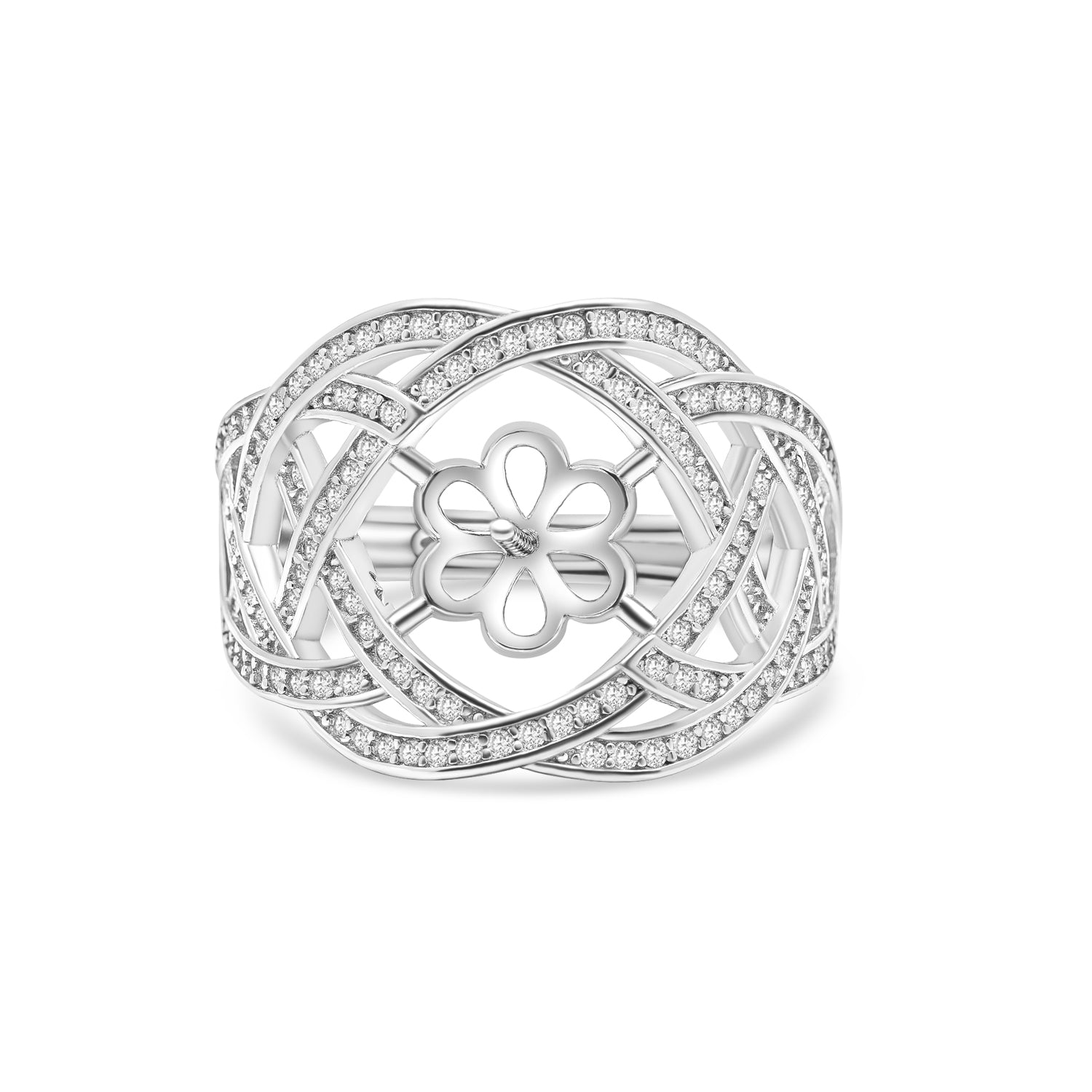 Adjustable Ring 925 Silver for pearl SC264