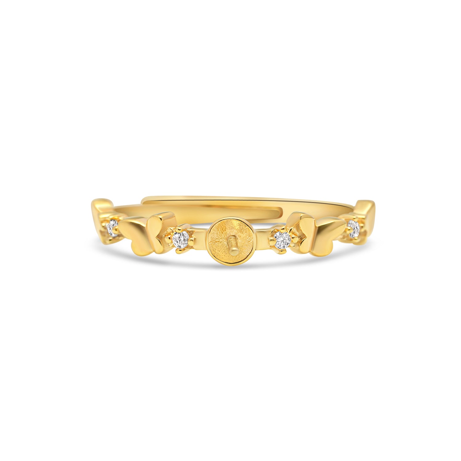 Adjustable Ring 925 Silver for pearl SC429G