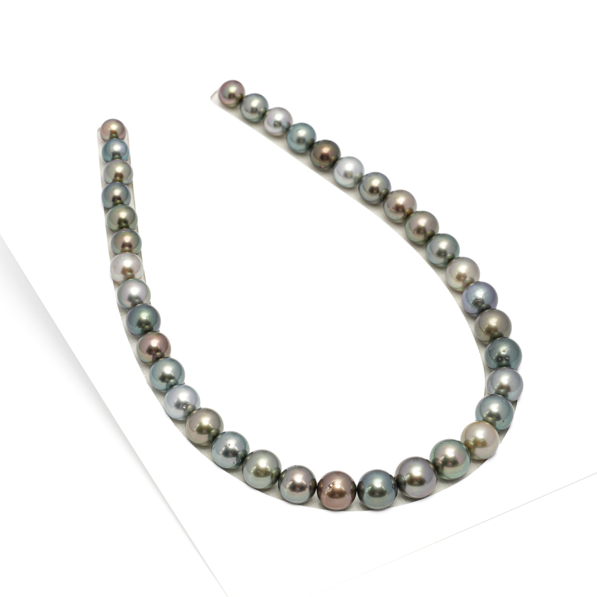 37pcs Multicolor 9-13mm - RSR AA Quality Tahitian Pearl Necklace NL1669 OR12