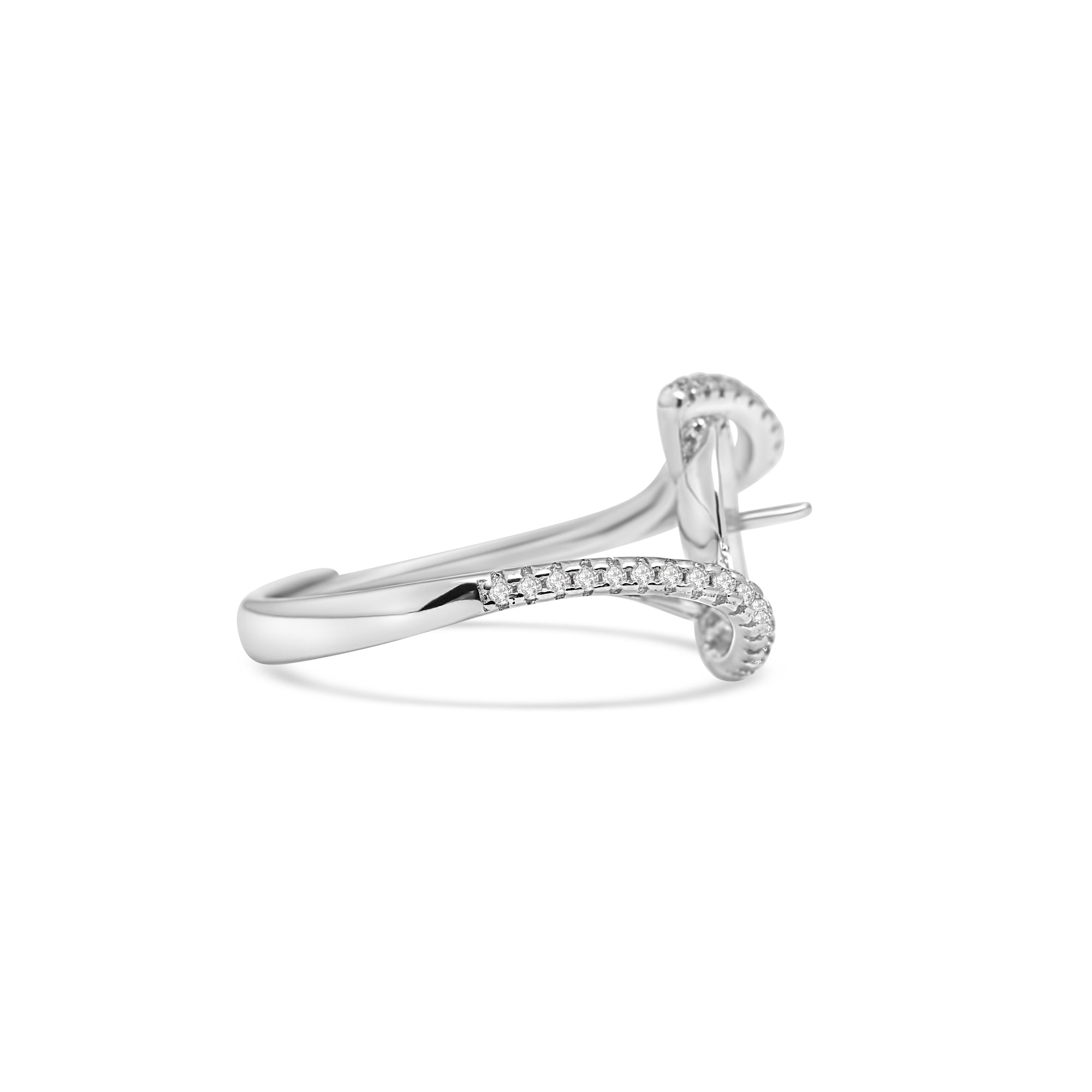 Adjustable Ring 925 Silver for pearl SC496