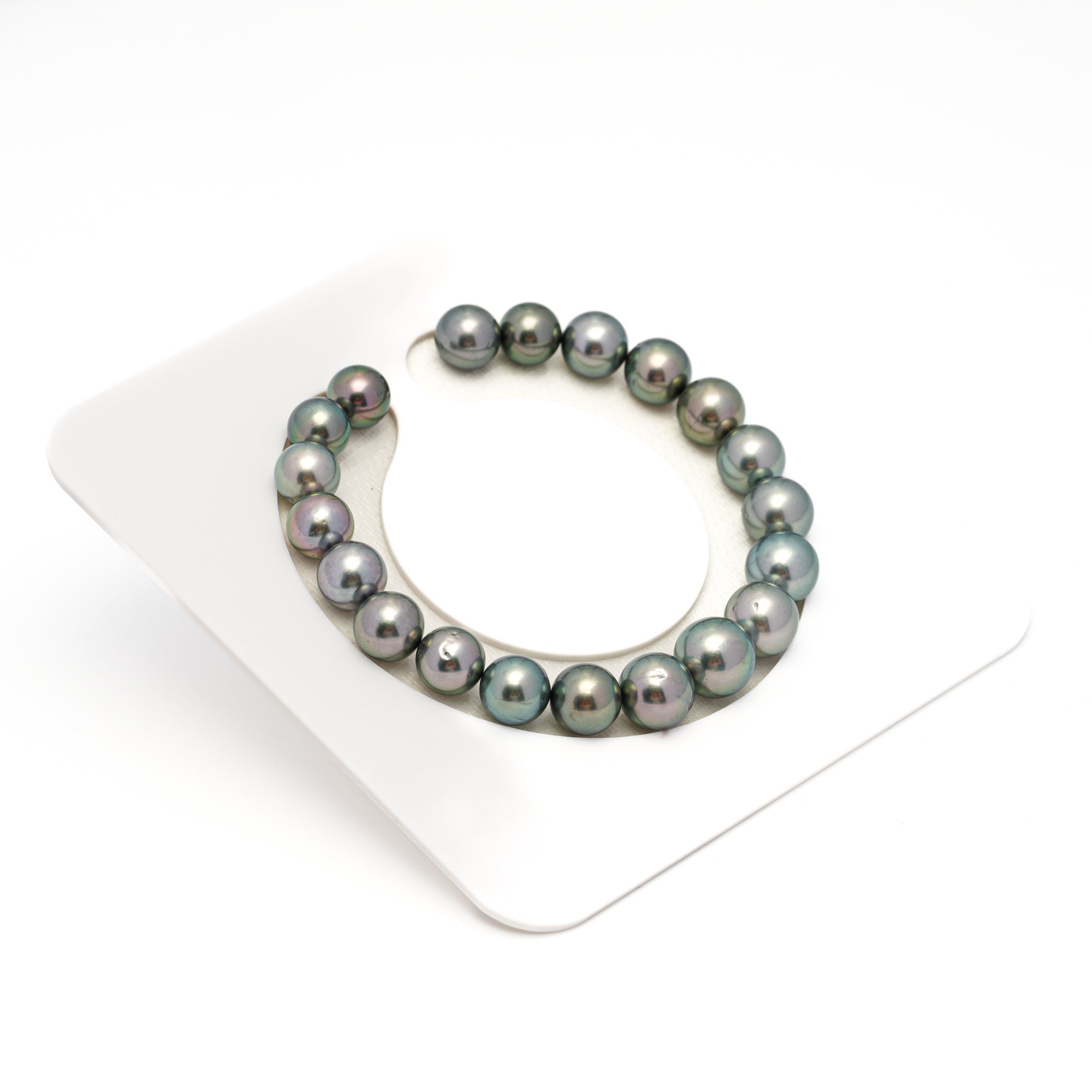 20pcs Green Mix 8-10mm - SR AAA/AA Quality Tahitian Pearl Bracelet BR2347 OR7