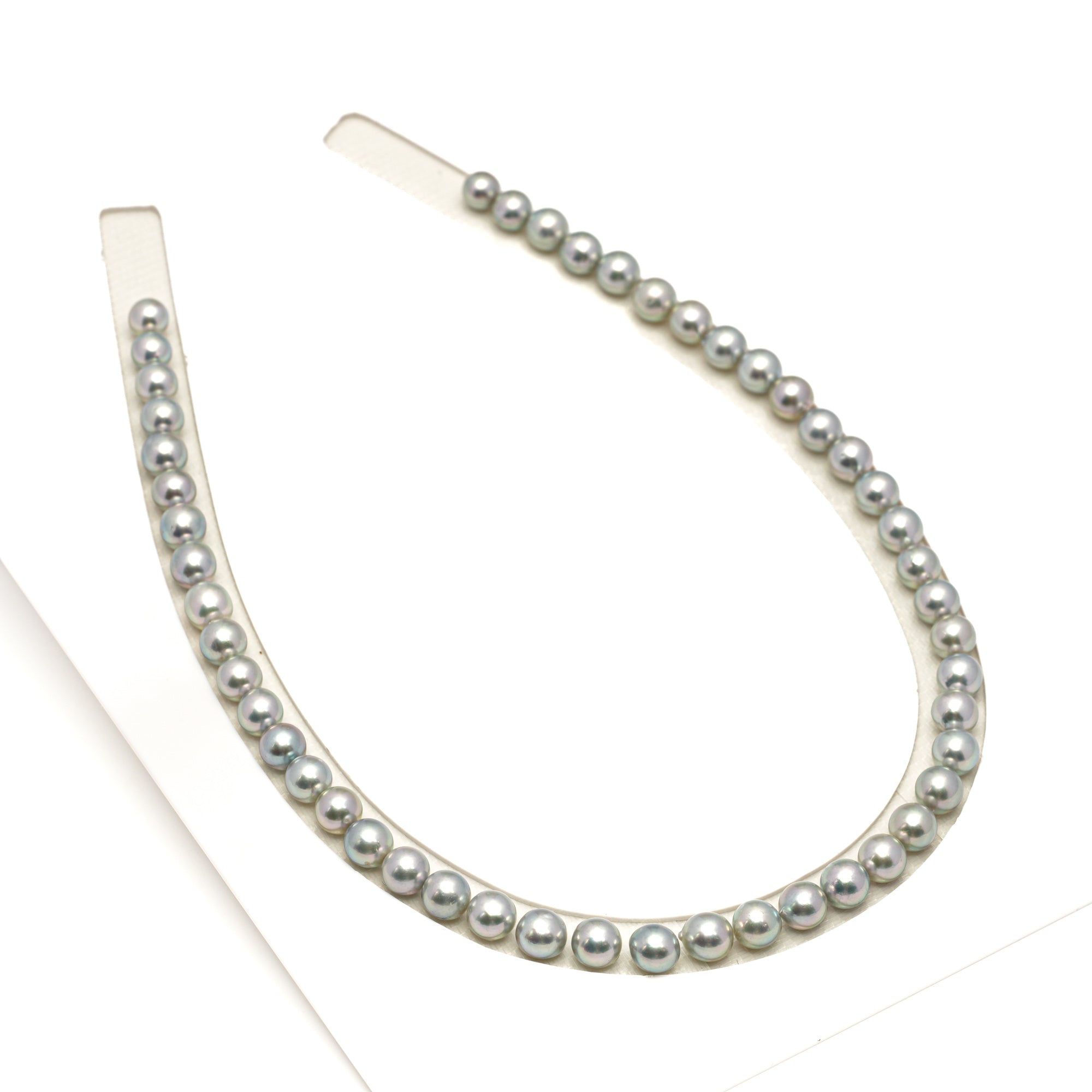 49pcs Akoya Pearl "High Luster" Silver Mix 7.1-7.9mm - SR/NR AA Quality Necklace AKNL1751 CMA1