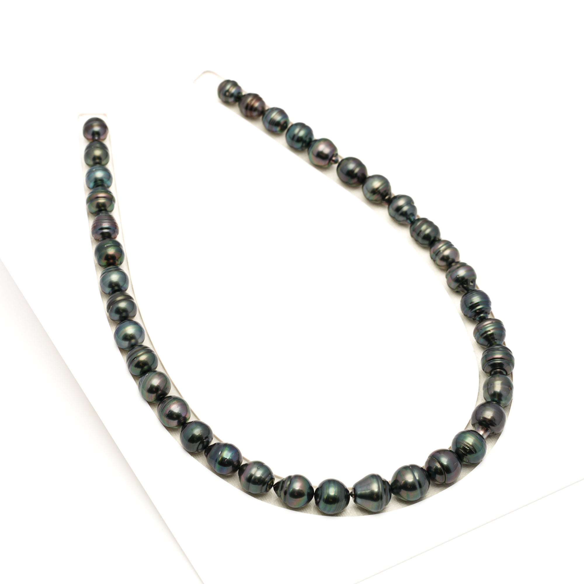 37pcs Dark 8-11mm - CL/SB AA/AAA Quality Tahitian Pearl Necklace NL1779 LP1