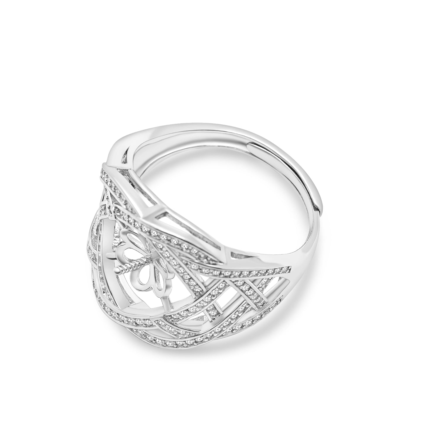 Adjustable Ring 925 Silver for pearl SC264