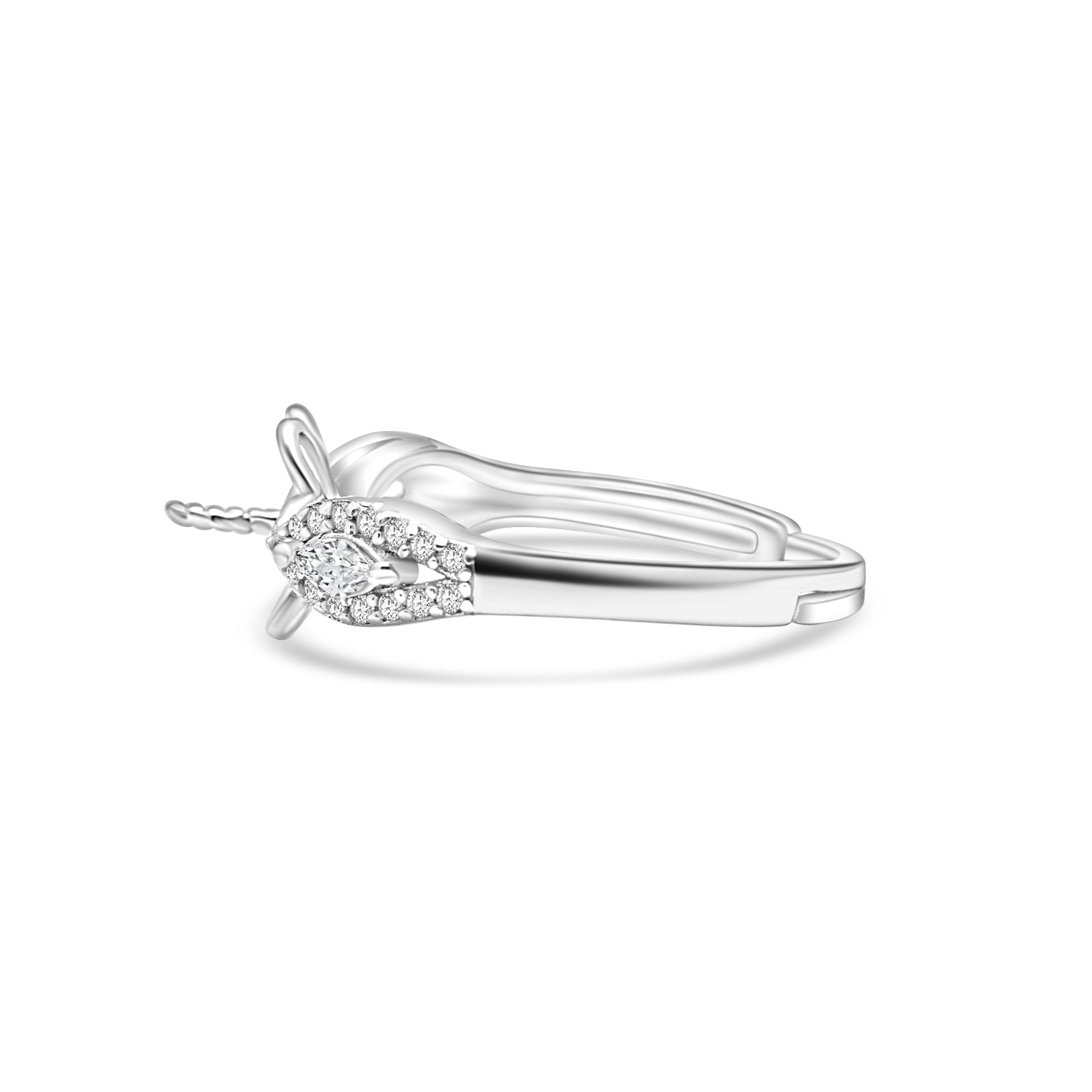 Adjustable Ring 925 Silver for pearl SC364