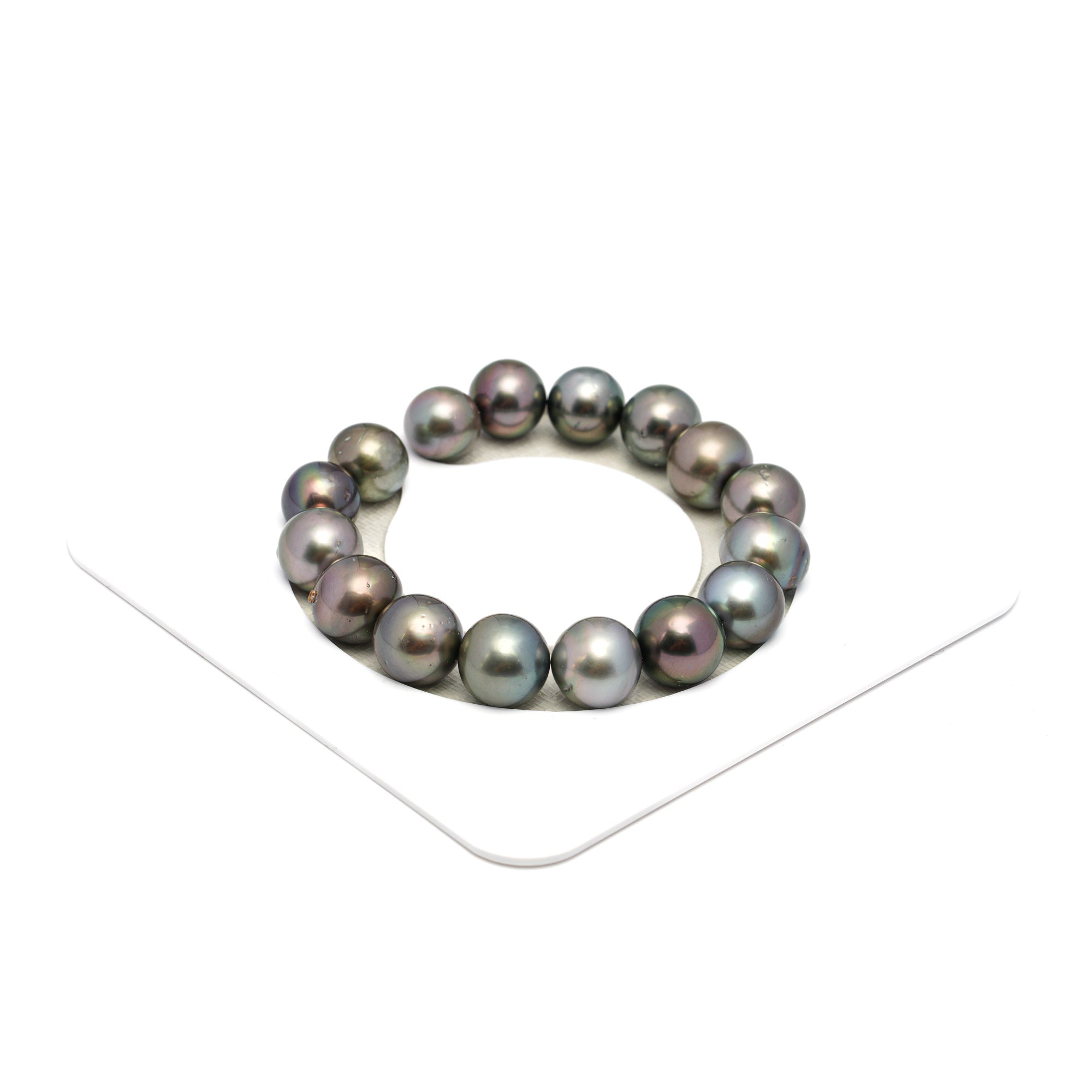 16pcs Multicolor 11-12mm - SR/NR AA/A Quality Tahitian Pearl Bracelet BR2250