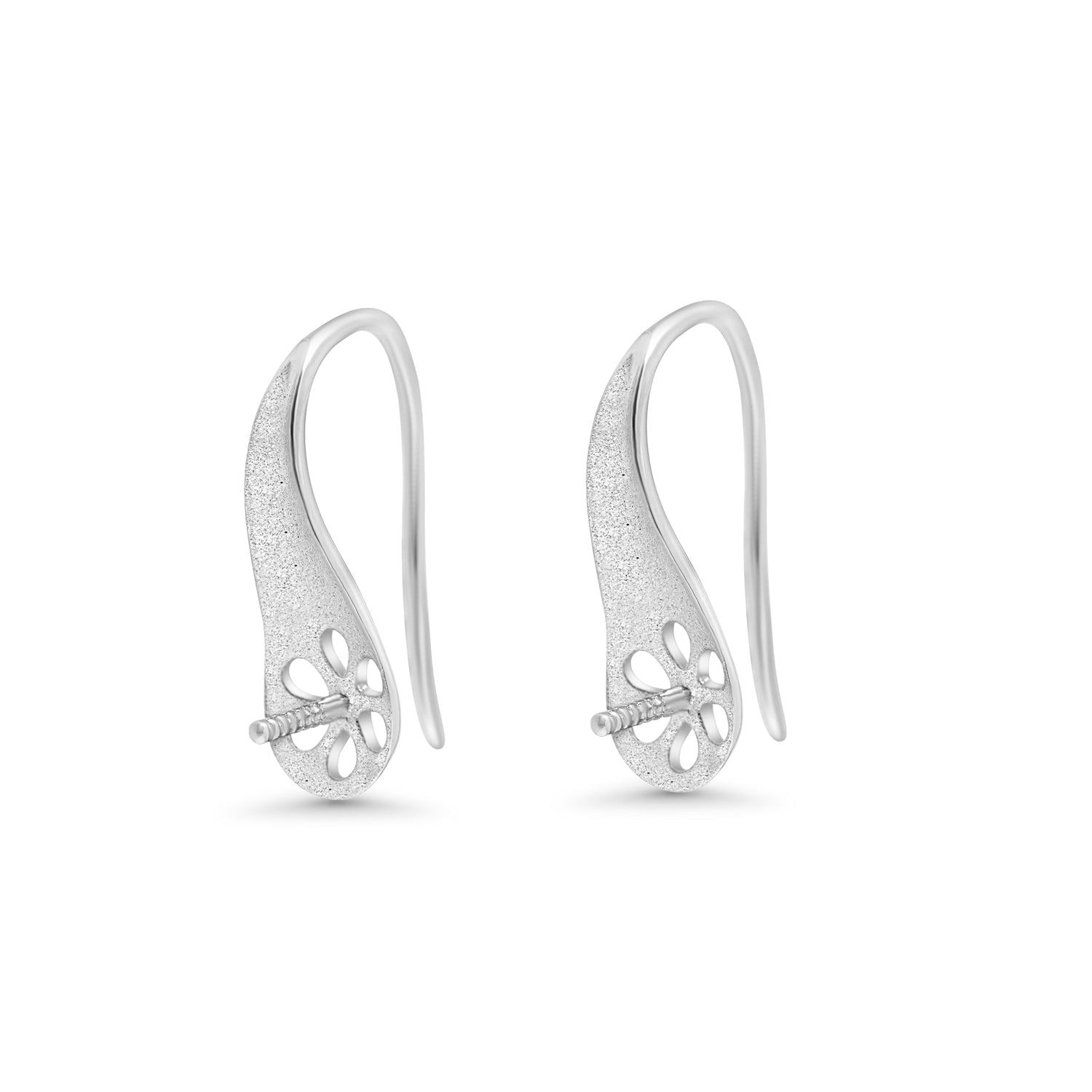 Stud Earring Bails 925 Silver for Pearl SC445